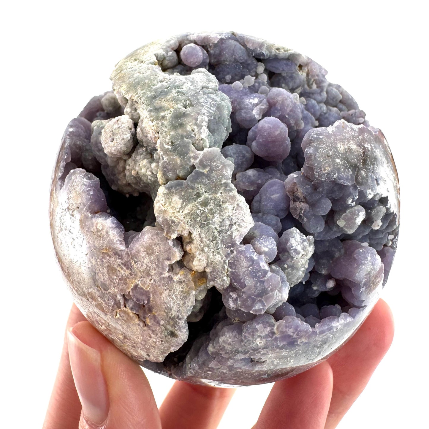 Grape Agate Sphere | purple grape agate crystal ball, grape agate cluster, crystal sphere