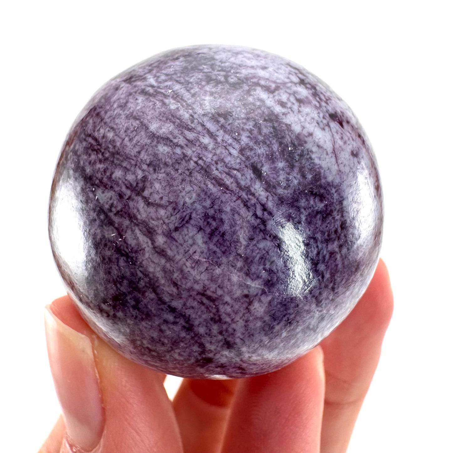 Kammererite Sphere | polished kammererite crystal ball, crystal sphere, natural kammererite