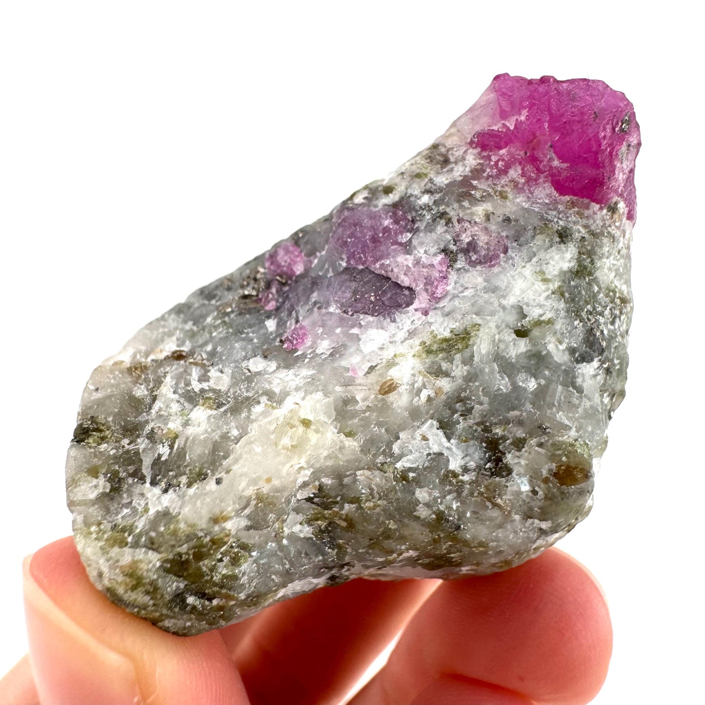 Ruby on Matrix | Natural crystal cluster, UV reactive, raw mineral specimen (Pakistan)