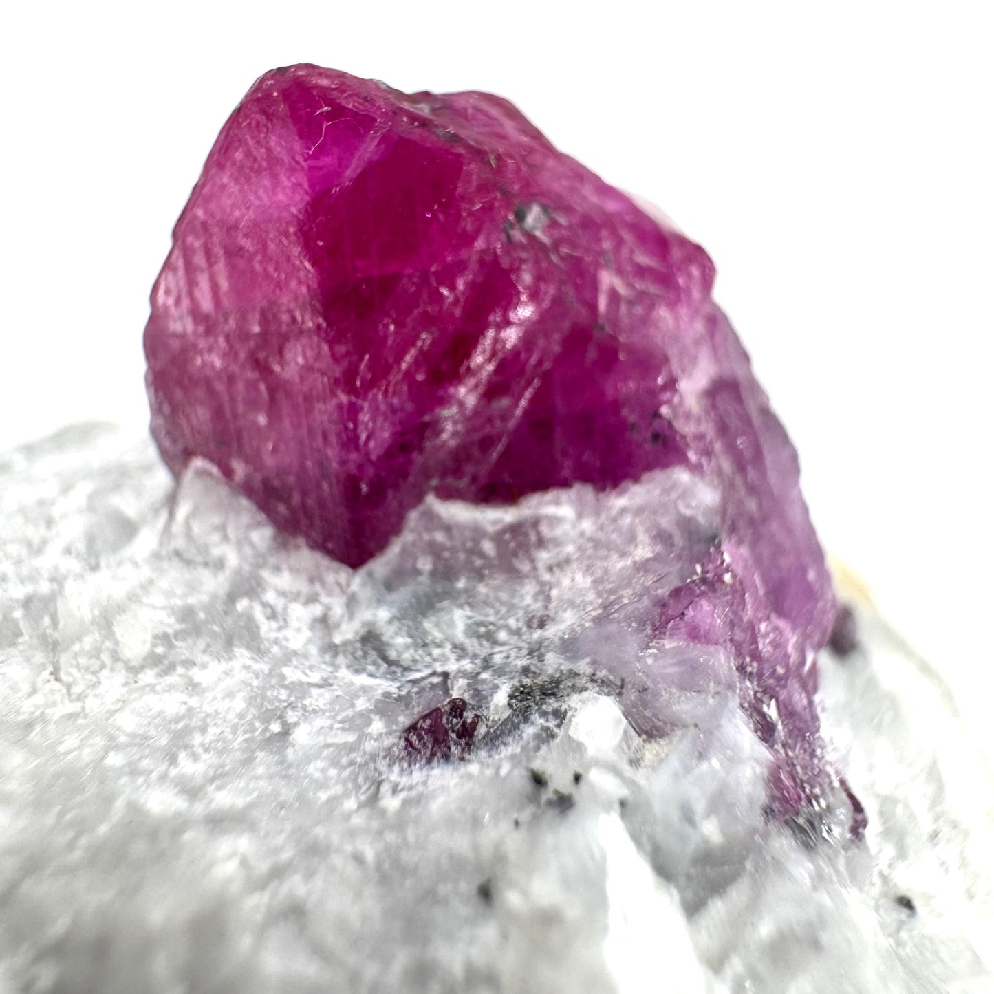 Ruby on Matrix | Natural crystal cluster, UV reactive, raw mineral specimen (Pakistan)