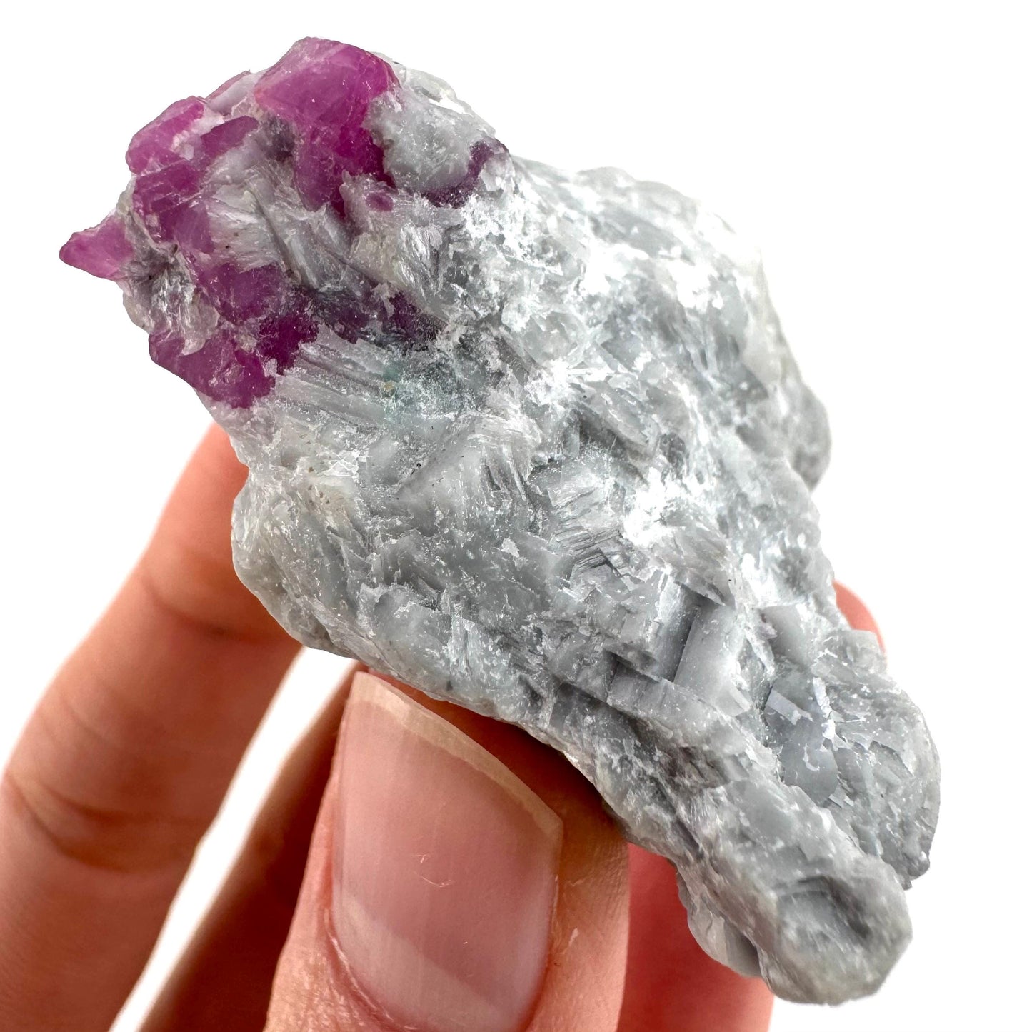 Ruby on Matrix | Natural crystal cluster, UV reactive, raw mineral specimen (Pakistan)