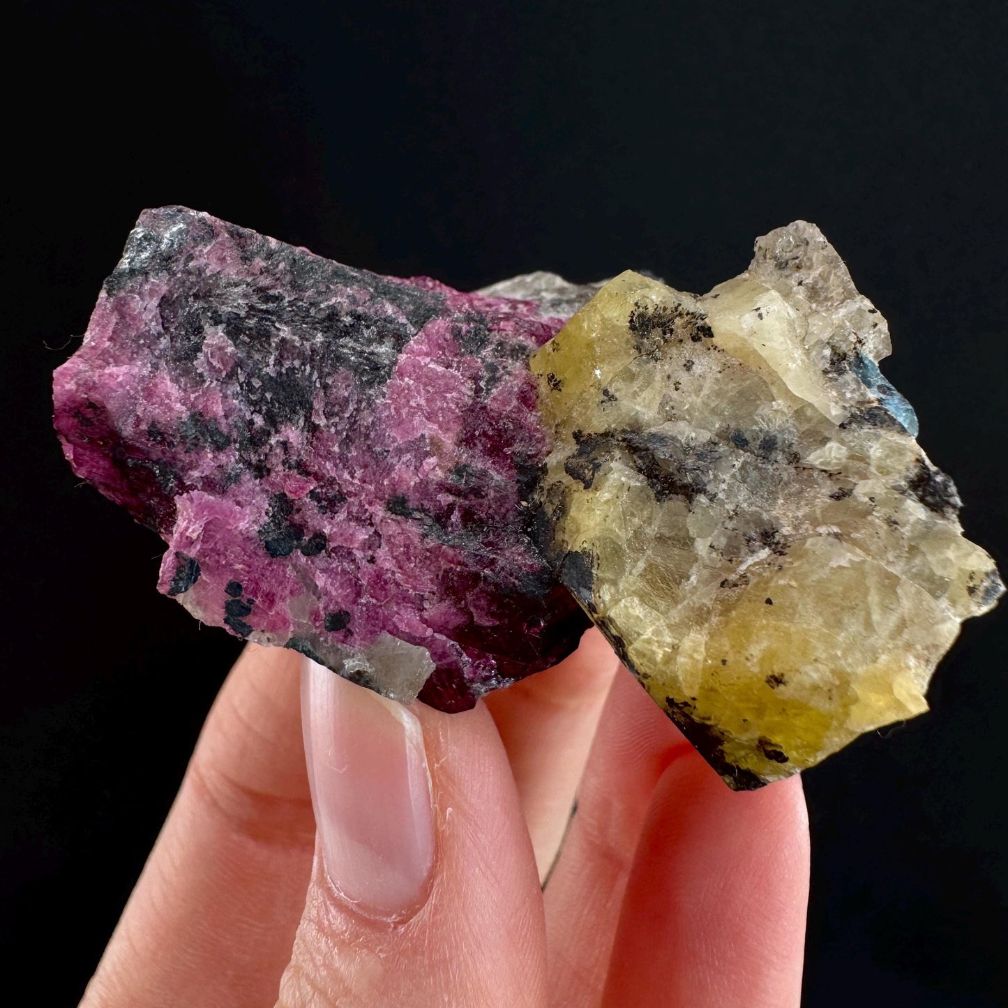 Rare! Londonite with Liddicoatite | natural crystal cluster, raw mineral specimen (Madagascar)