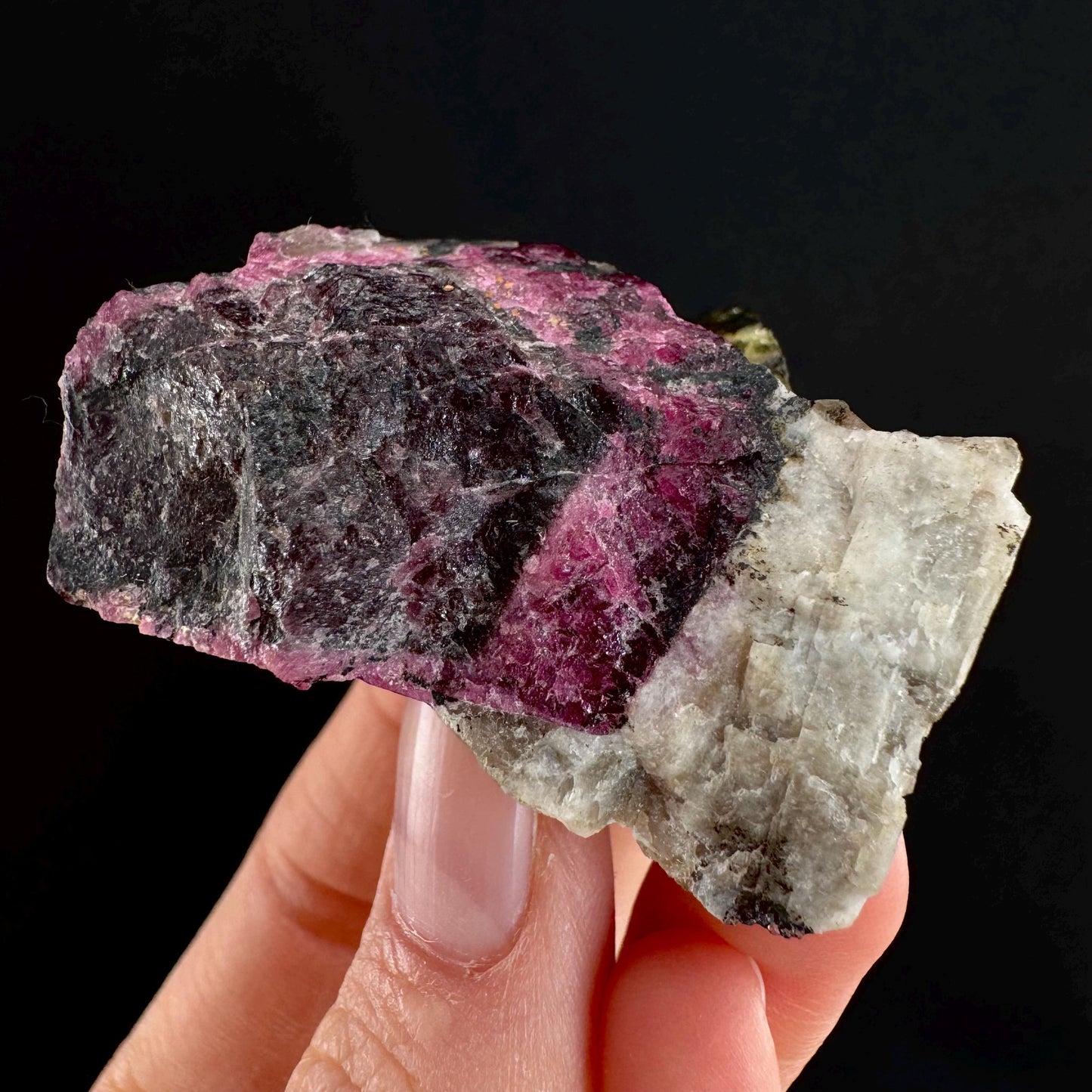 Rare! Londonite with Liddicoatite | natural crystal cluster, raw mineral specimen (Madagascar)