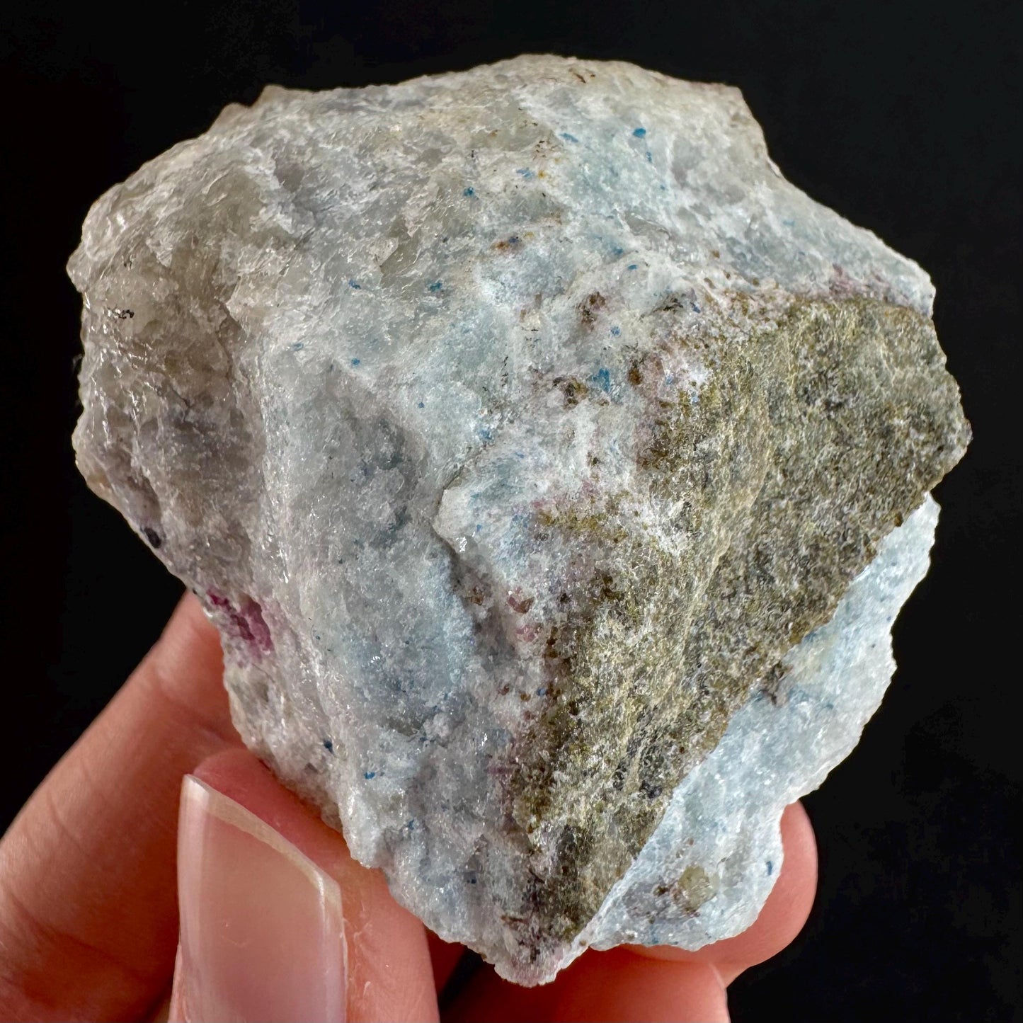 Rare! Londonite with Liddicoatite | natural crystal cluster, raw mineral specimen (Madagascar)