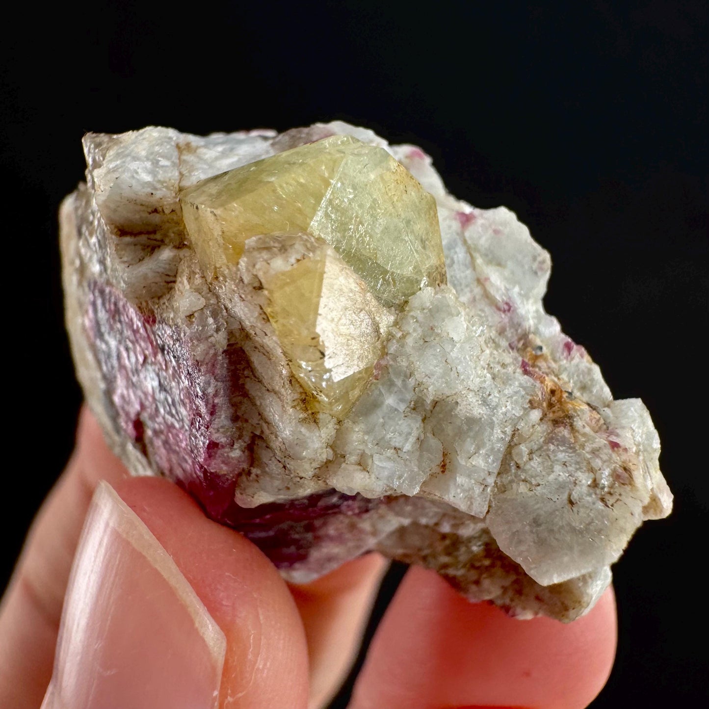 Rare! Londonite with Liddicoatite | natural crystal cluster, raw mineral specimen (Madagascar)