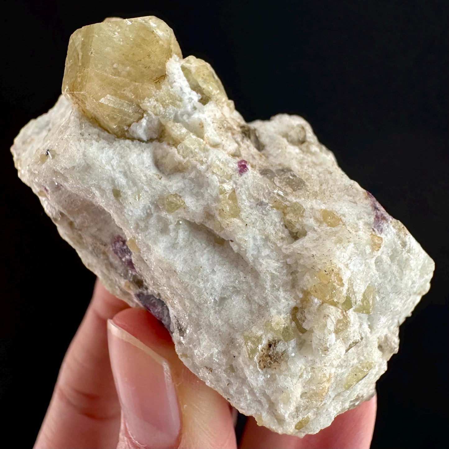 Rare! Londonite with Liddicoatite | natural crystal cluster, raw mineral specimen (Madagascar)