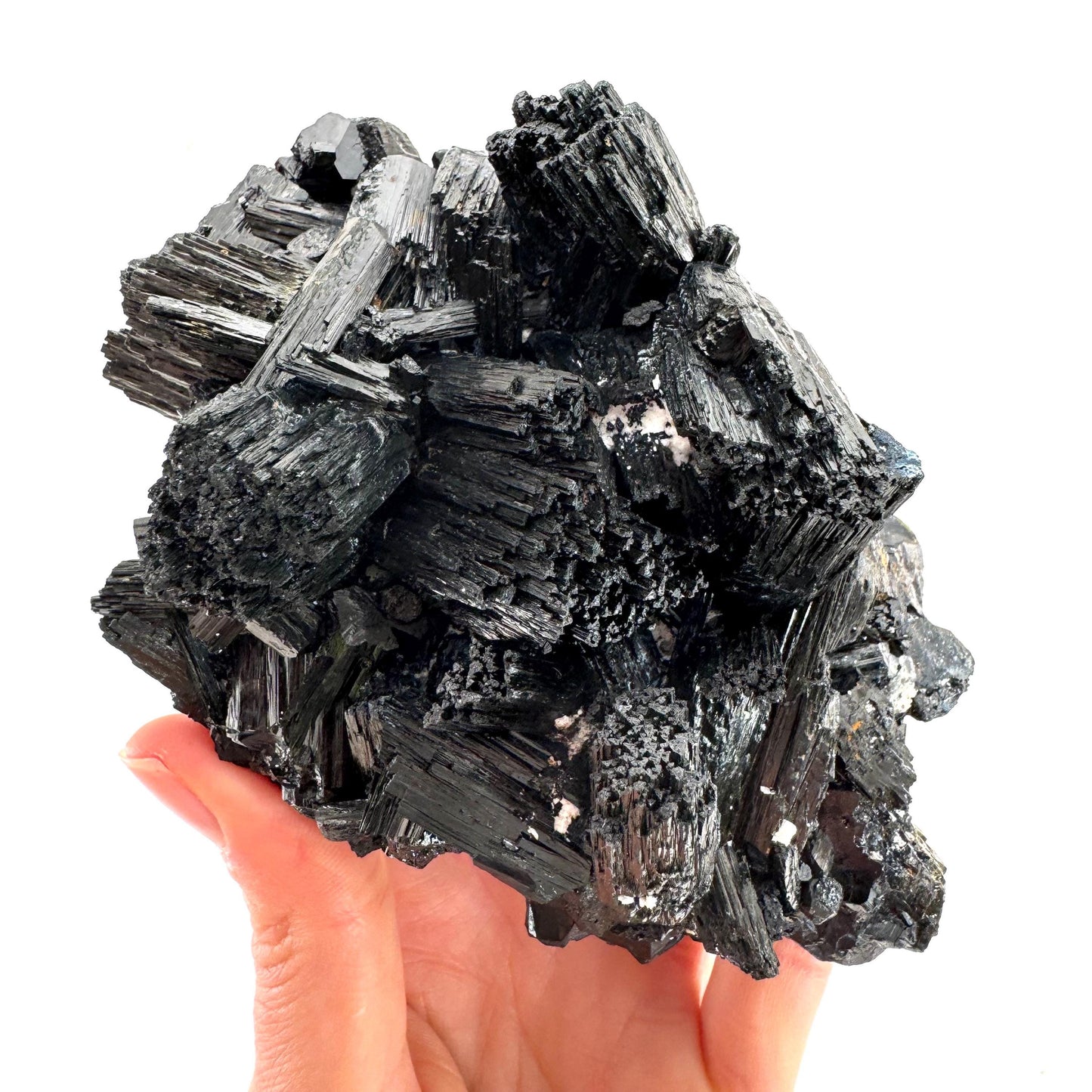 XL Black Tourmaline Cluster | high quality raw black tourmaline crystal, protection stone