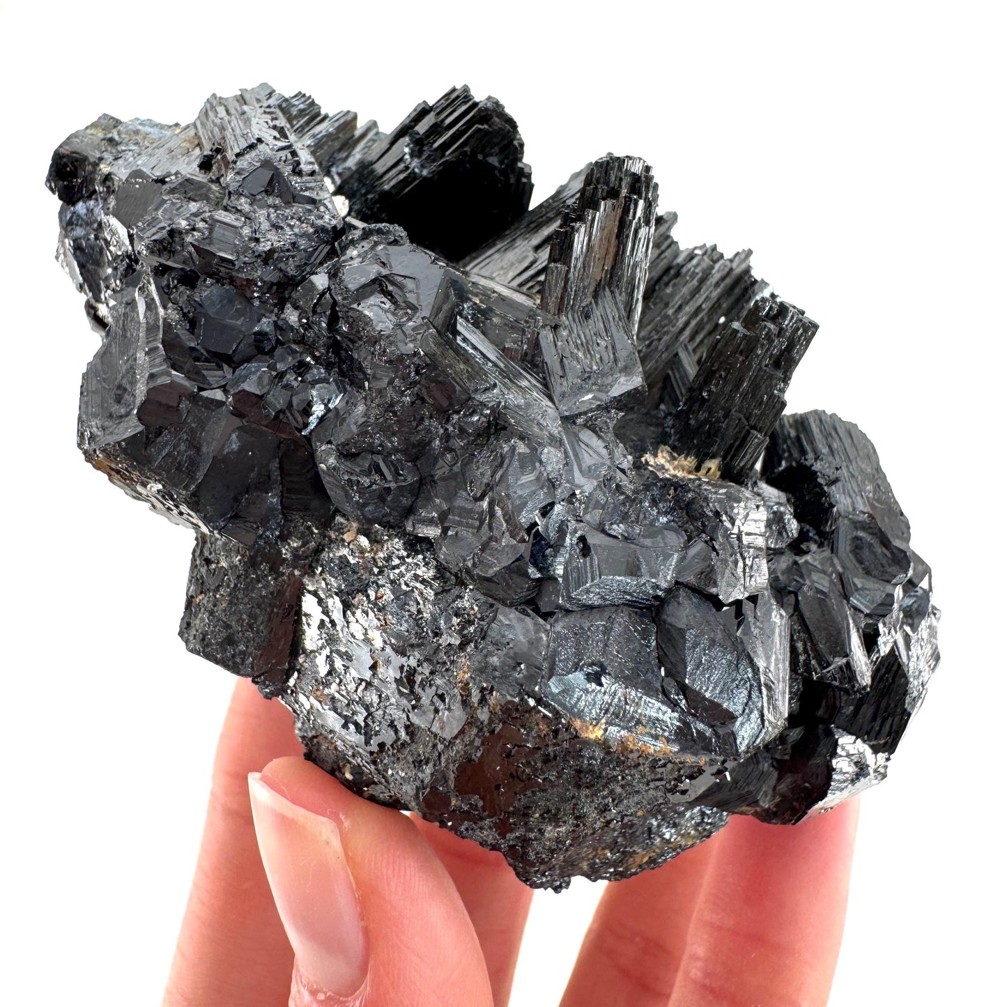 Raw Black Tourmaline Crystal Cluster | Namibia Protection Stone