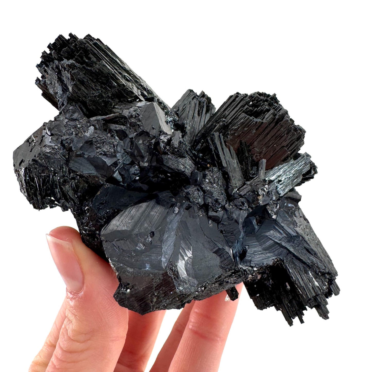 Black Tourmaline Cluster | Namibian Raw Crystal Protection Stone