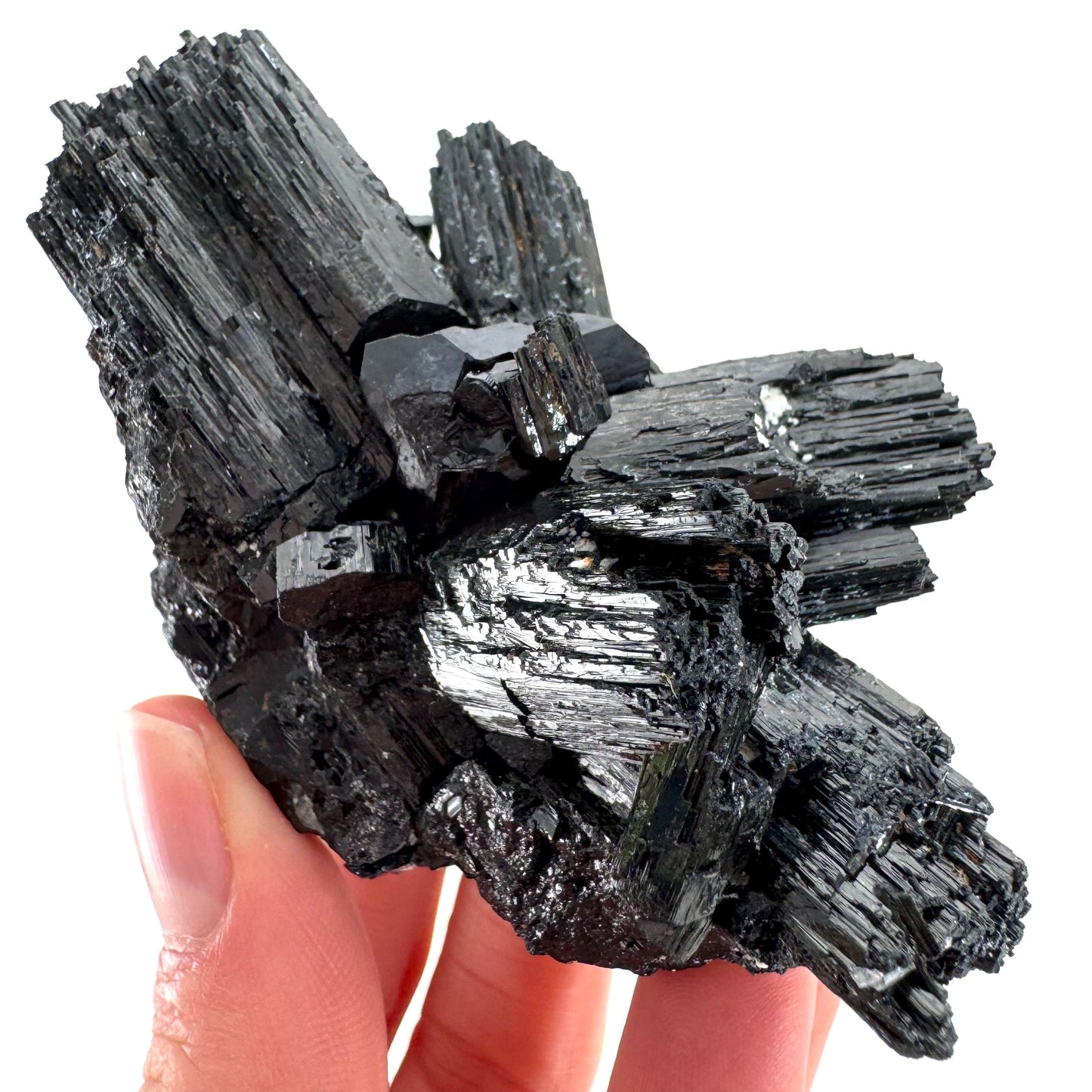 Raw Black Tourmaline Crystal Cluster | Namibia, Protection Stone