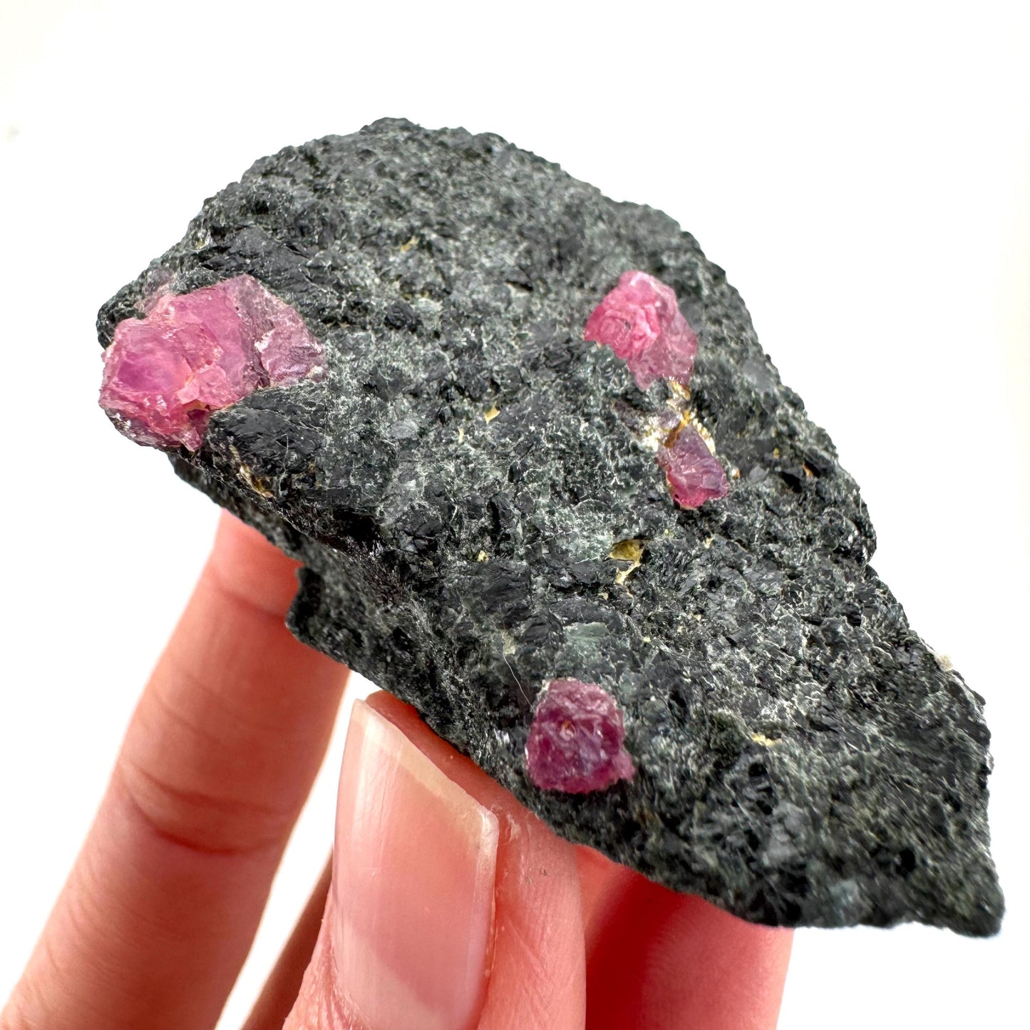 Ruby on Matrix | genuine raw red ruby crystal, natural mineral specimen