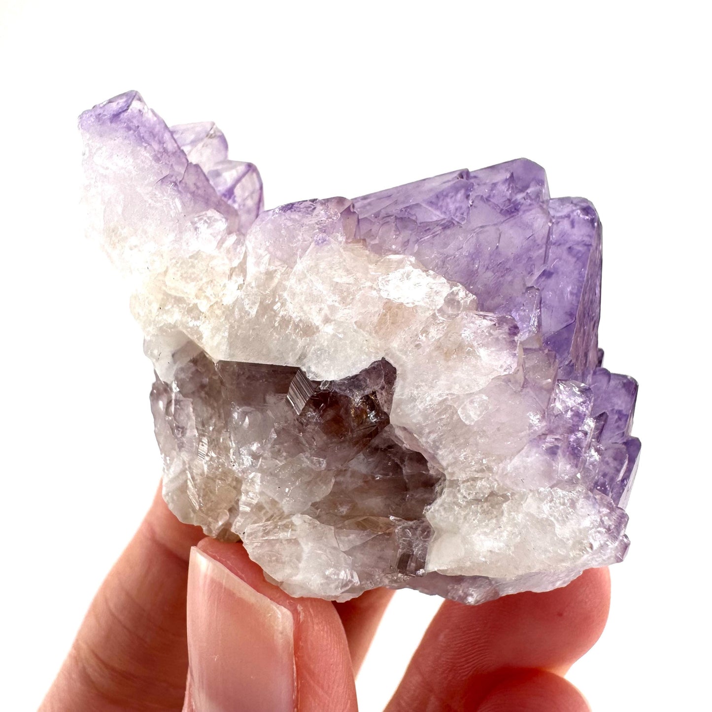 Spirit Quartz Crystal | raw natural purple amethyst cactus quartz, mineral specimen