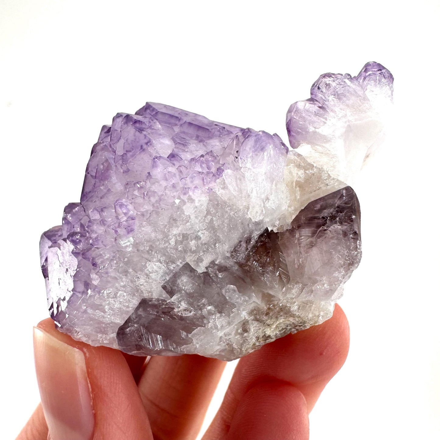 Spirit Quartz Crystal | raw natural purple amethyst cactus quartz, mineral specimen