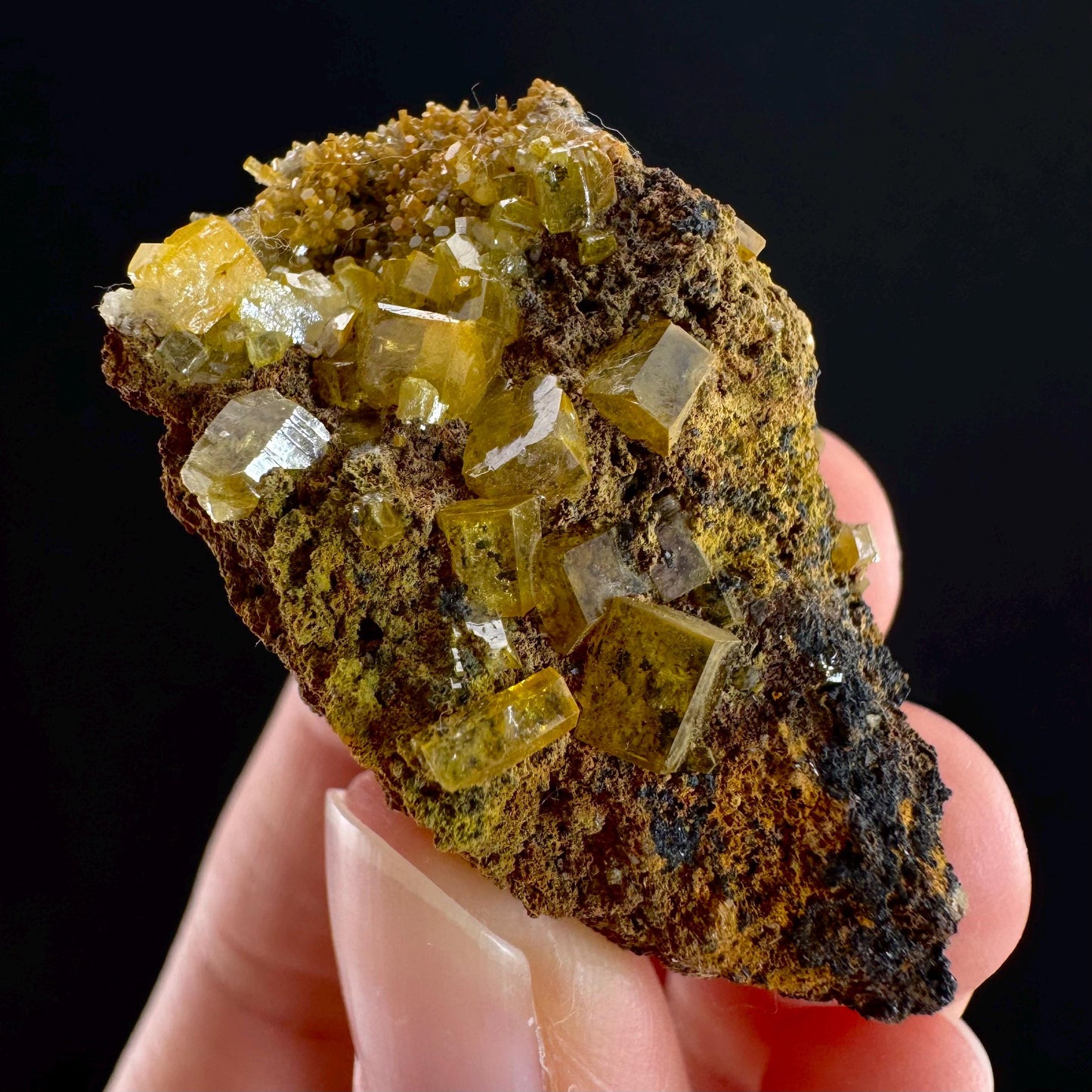 Mimetite Mineral Specimen | Rare Yellow Crystal from Thailand