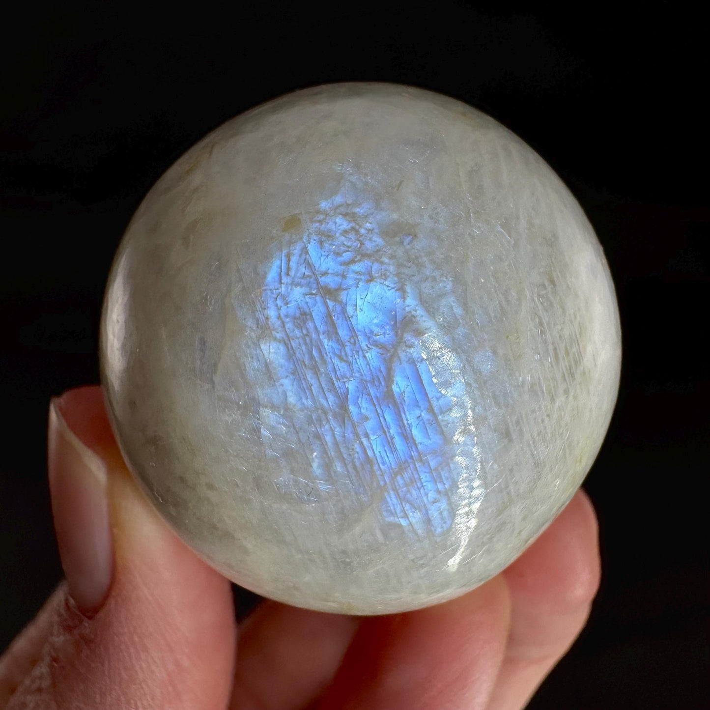 Moonstone Sphere | Blue Flash Feldspar Crystal Ball