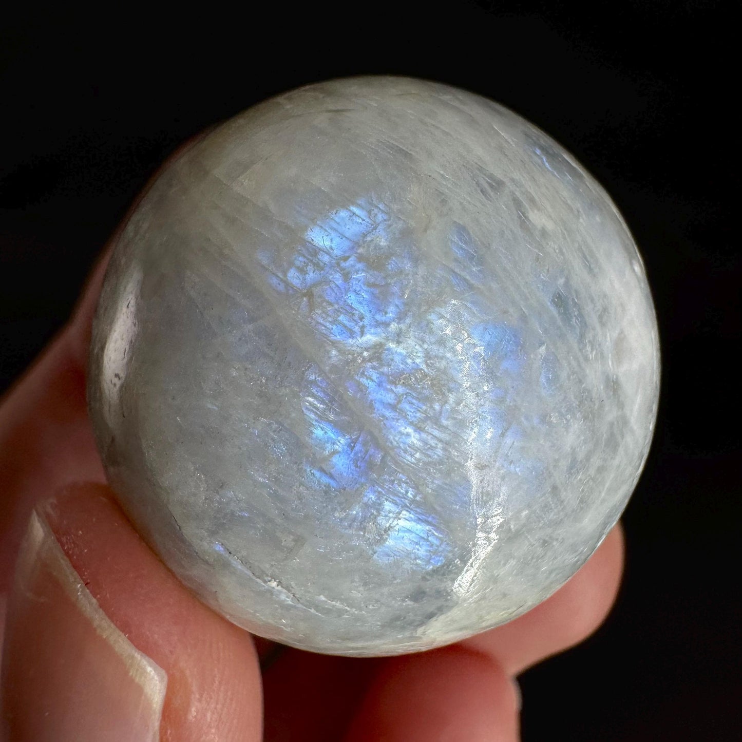 Moonstone Sphere | Blue Flash Feldspar Crystal Ball
