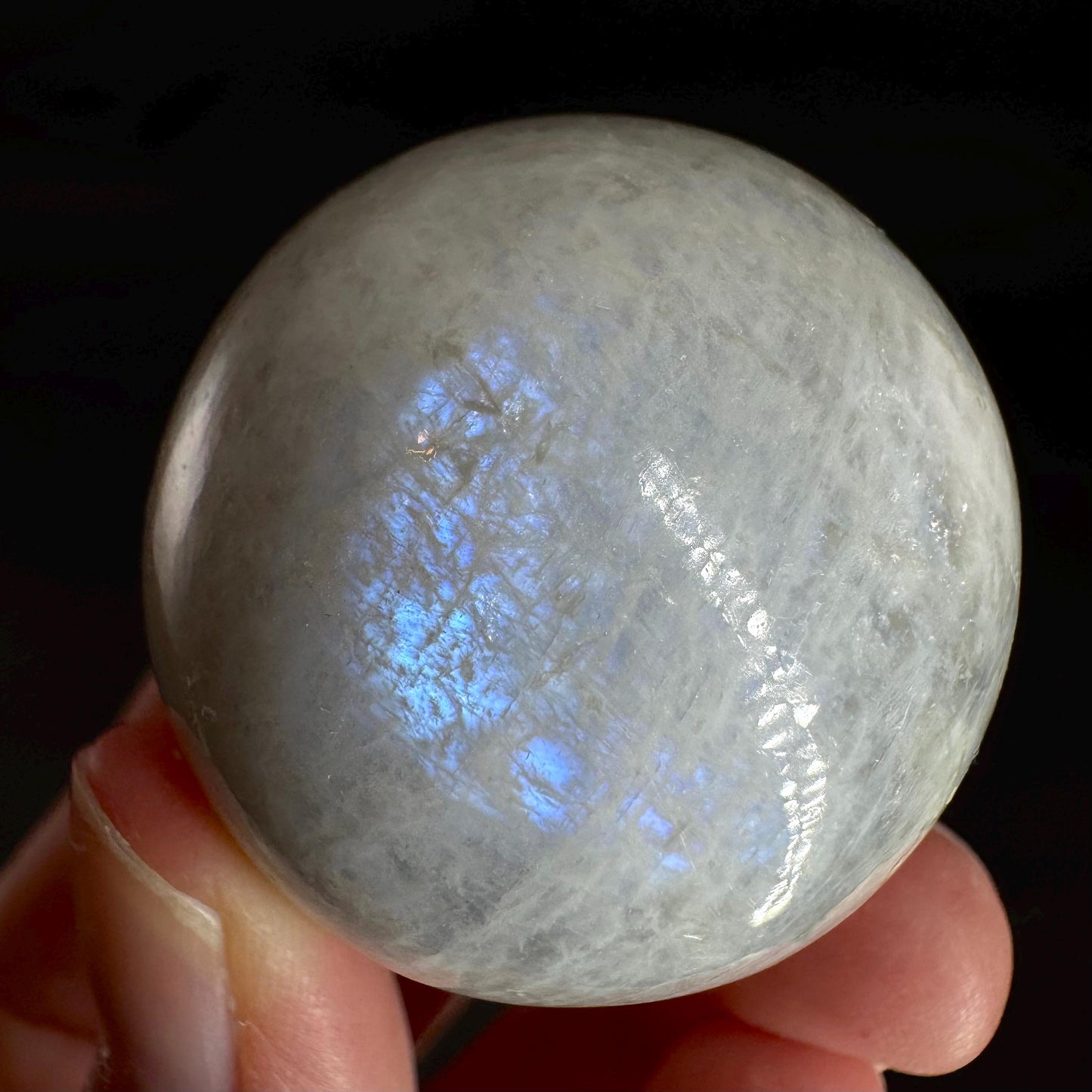 Moonstone Sphere | Blue Flash Feldspar Crystal Ball