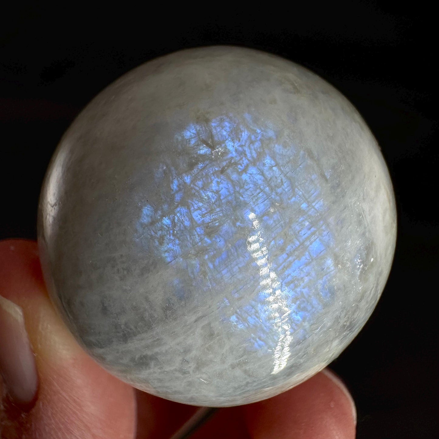 Moonstone Sphere | Blue Flash Feldspar Crystal Ball