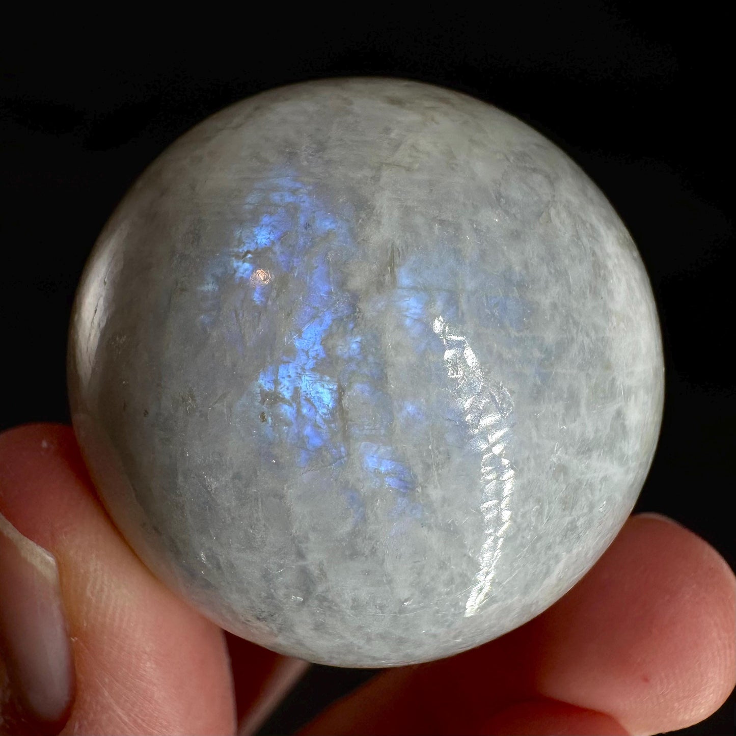 Moonstone Sphere | Blue Flash Feldspar Crystal Ball