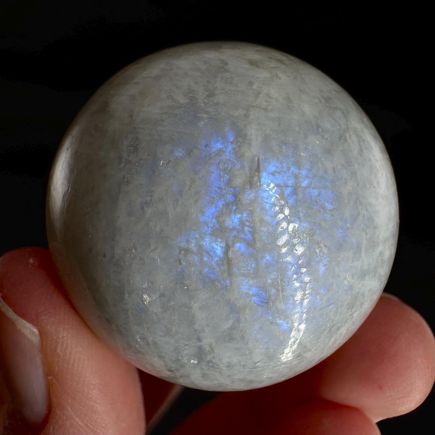 Moonstone Sphere | Blue Flash Feldspar Crystal Ball