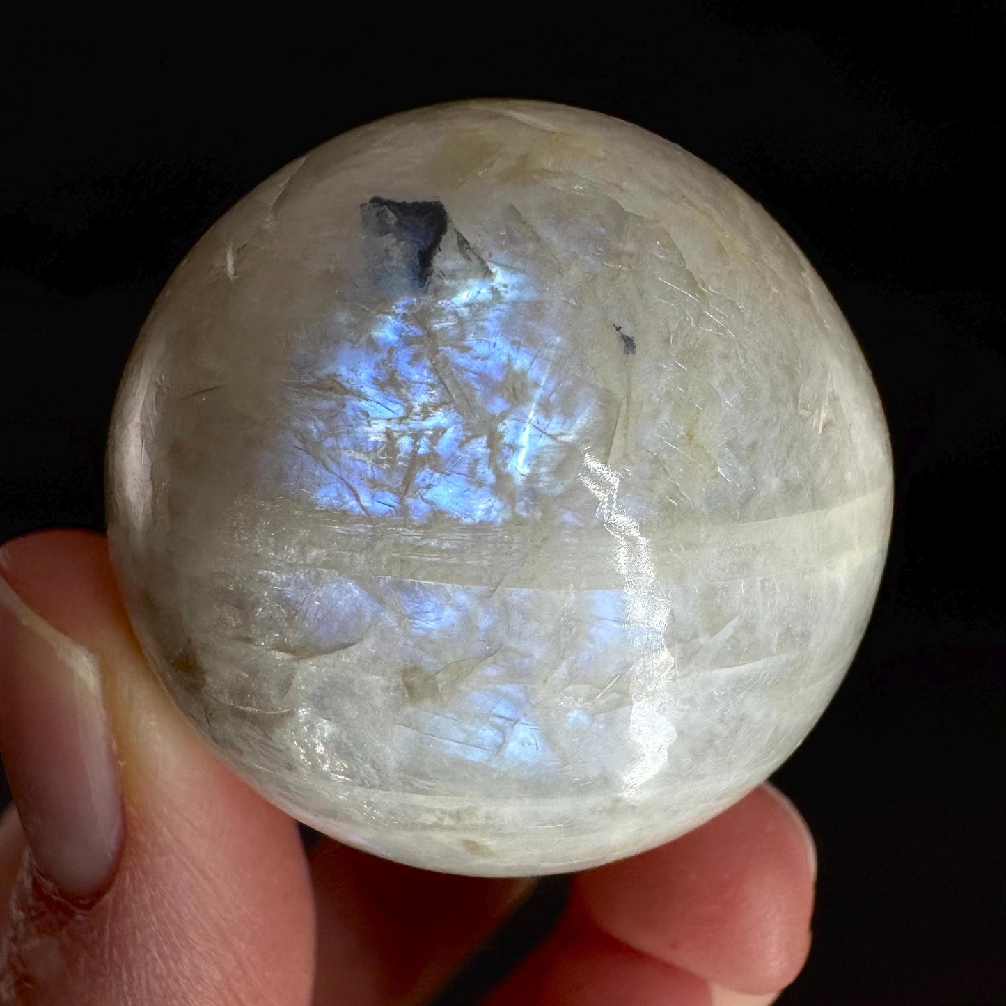 Moonstone Sphere | Blue Flash Feldspar Crystal Ball
