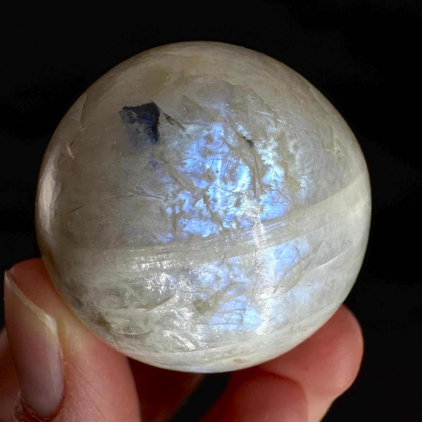Moonstone Sphere | Blue Flash Feldspar Crystal Ball