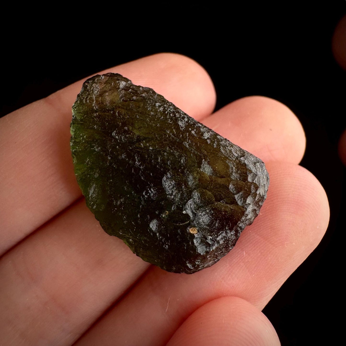 Genuine Raw Moldavite Specimen | Czech Tektite, 5.4g