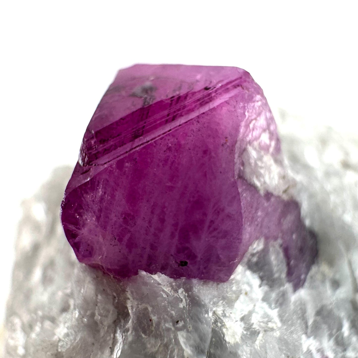 Ruby on Matrix | Natural crystal cluster, UV reactive, raw mineral specimen (Pakistan)