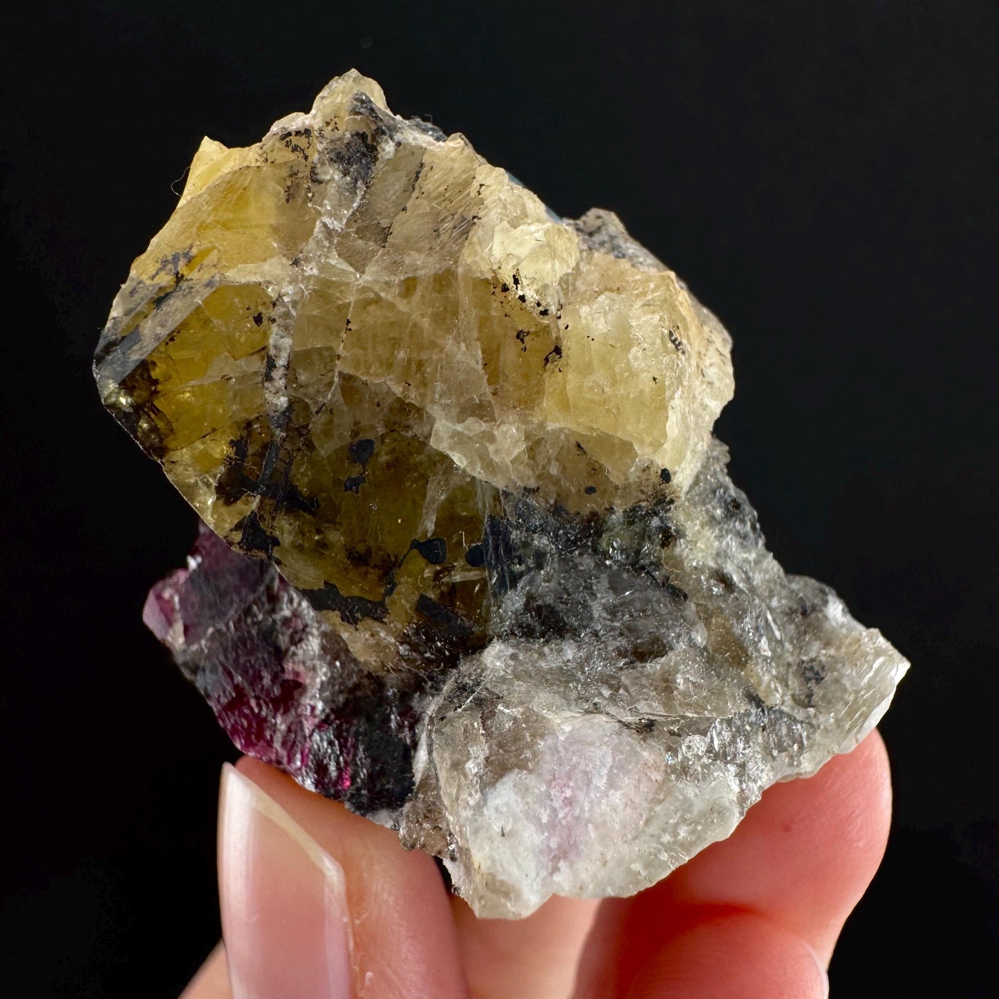 Rare! Londonite with Liddicoatite | natural crystal cluster, raw mineral specimen (Madagascar)