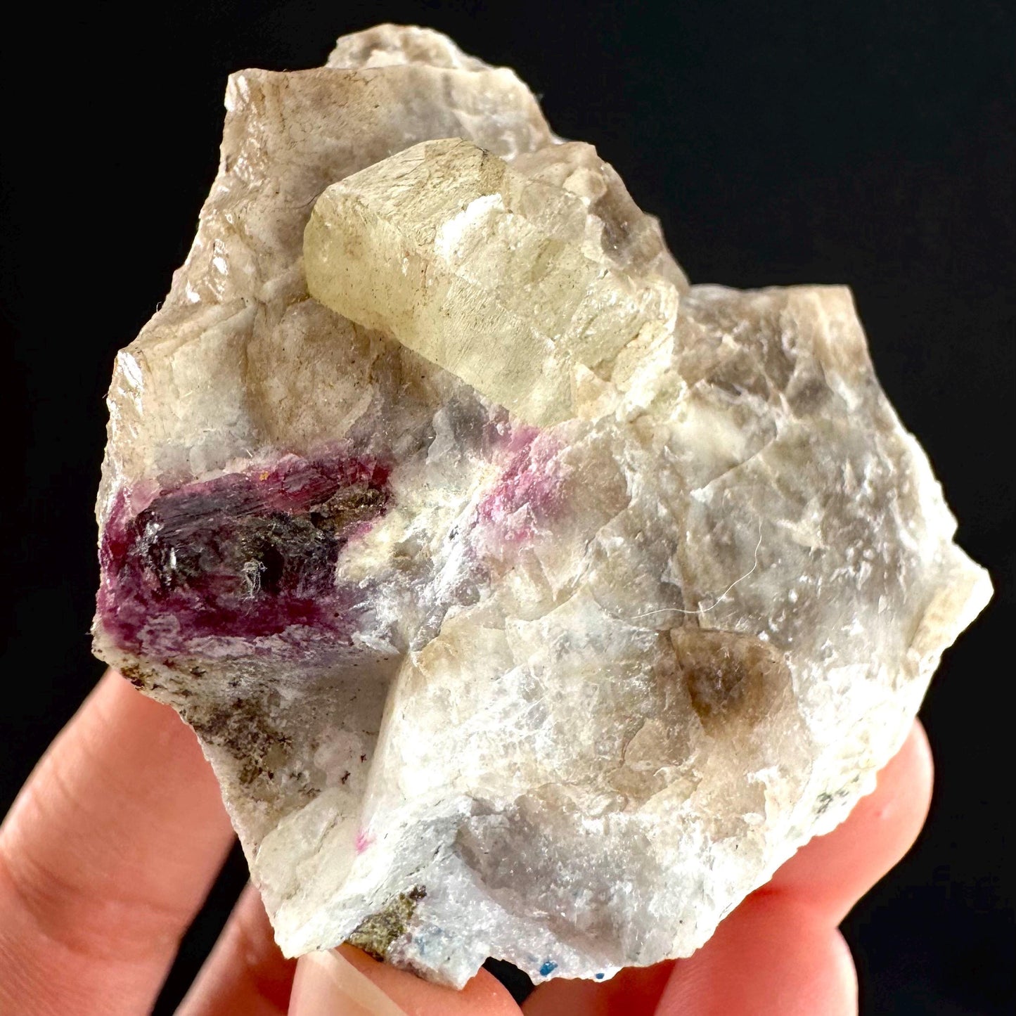 Rare! Londonite with Liddicoatite | natural crystal cluster, raw mineral specimen (Madagascar)