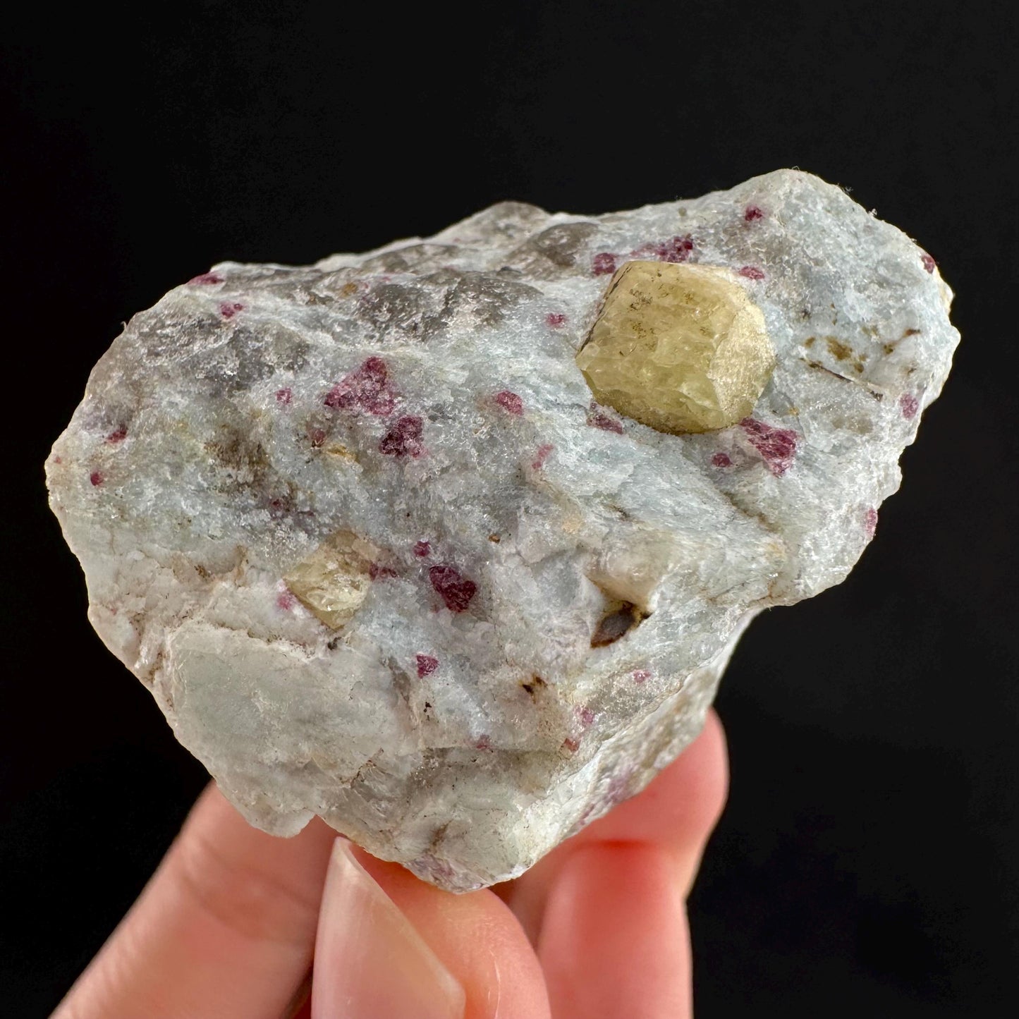 Rare! Londonite with Liddicoatite | natural crystal cluster, raw mineral specimen (Madagascar)
