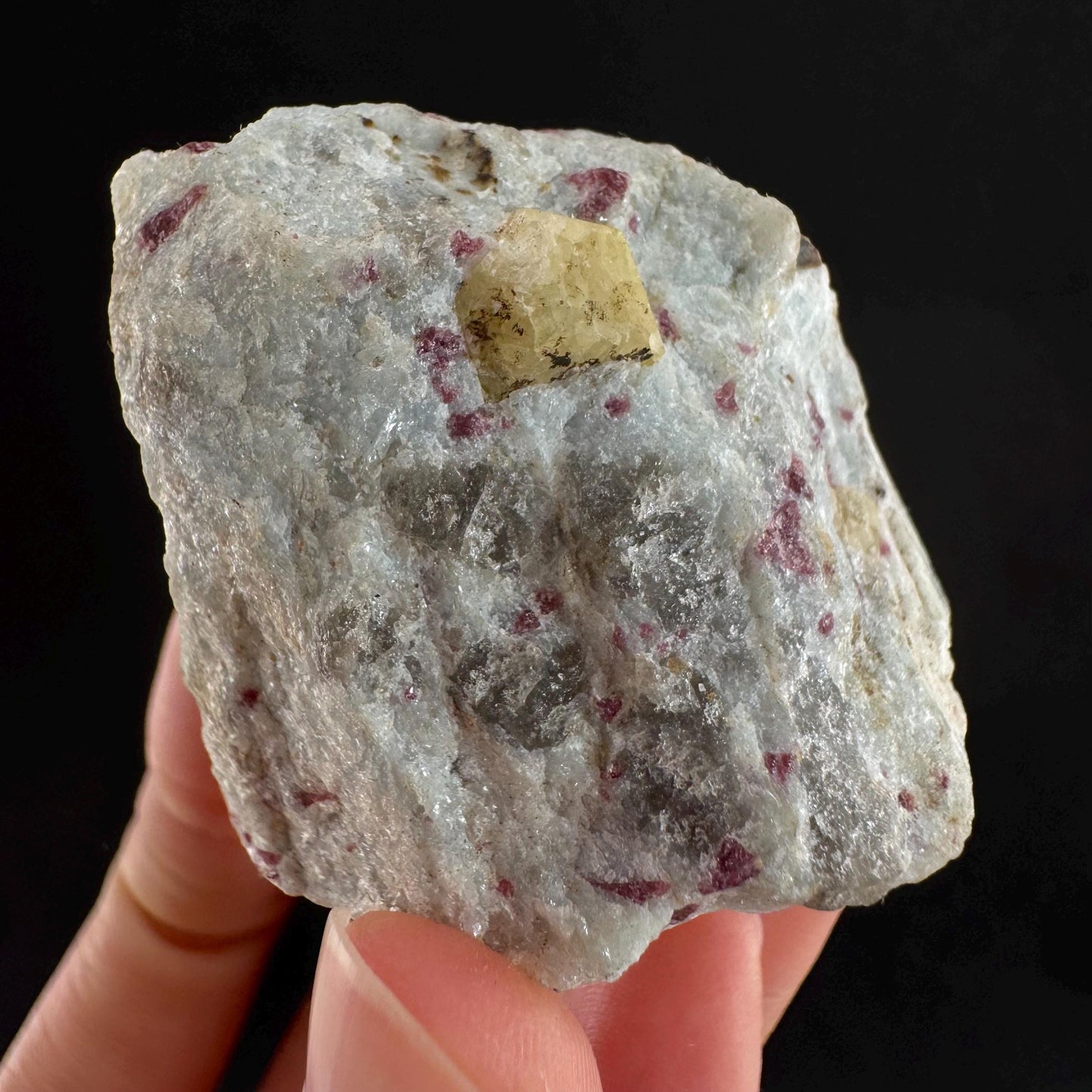 Rare! Londonite with Liddicoatite | natural crystal cluster, raw mineral specimen (Madagascar)