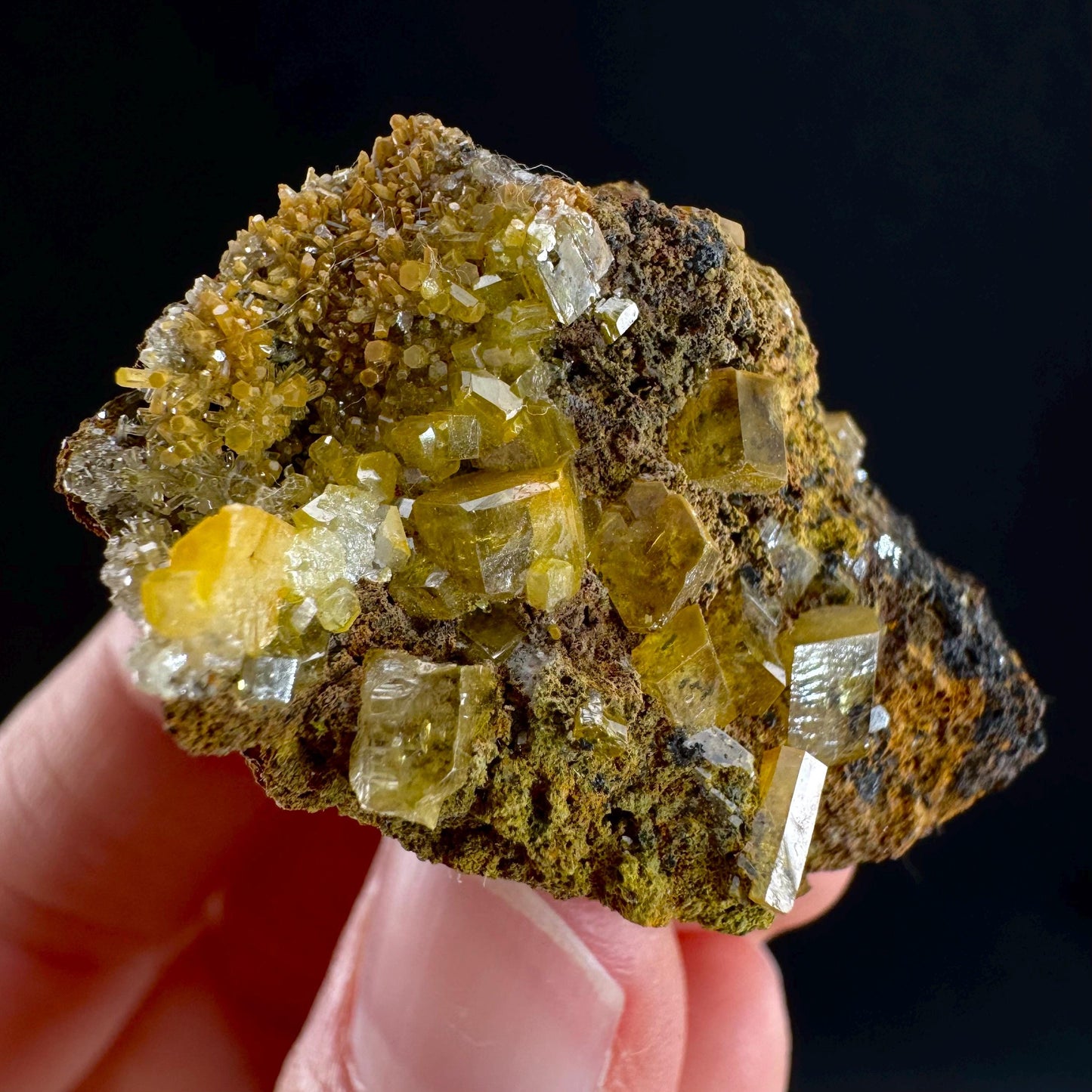 Mimetite Mineral Specimen | Rare Yellow Crystal from Thailand