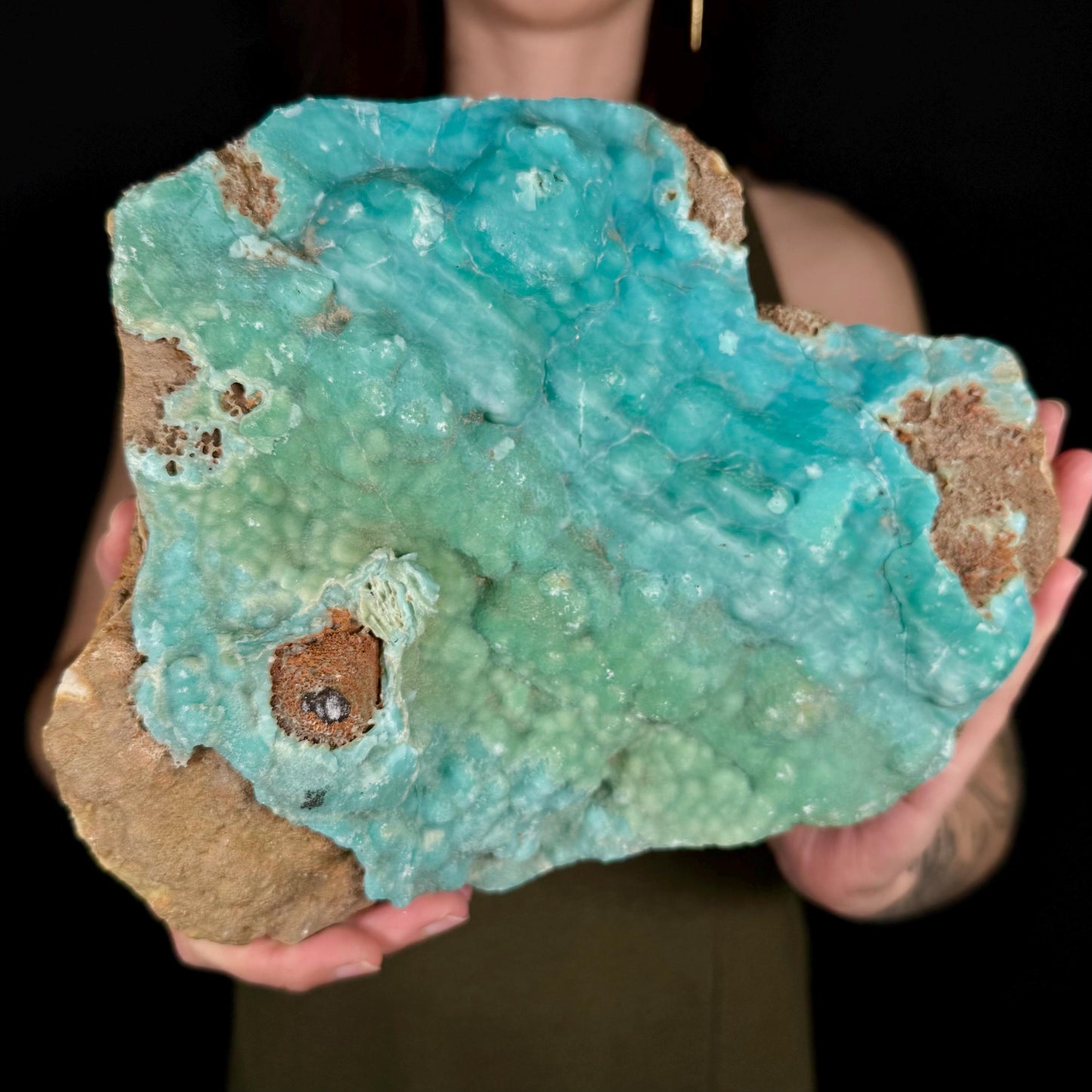 MASSIVE Blue Aragonite Crystal Cluster | Mineral Collection Display Piece