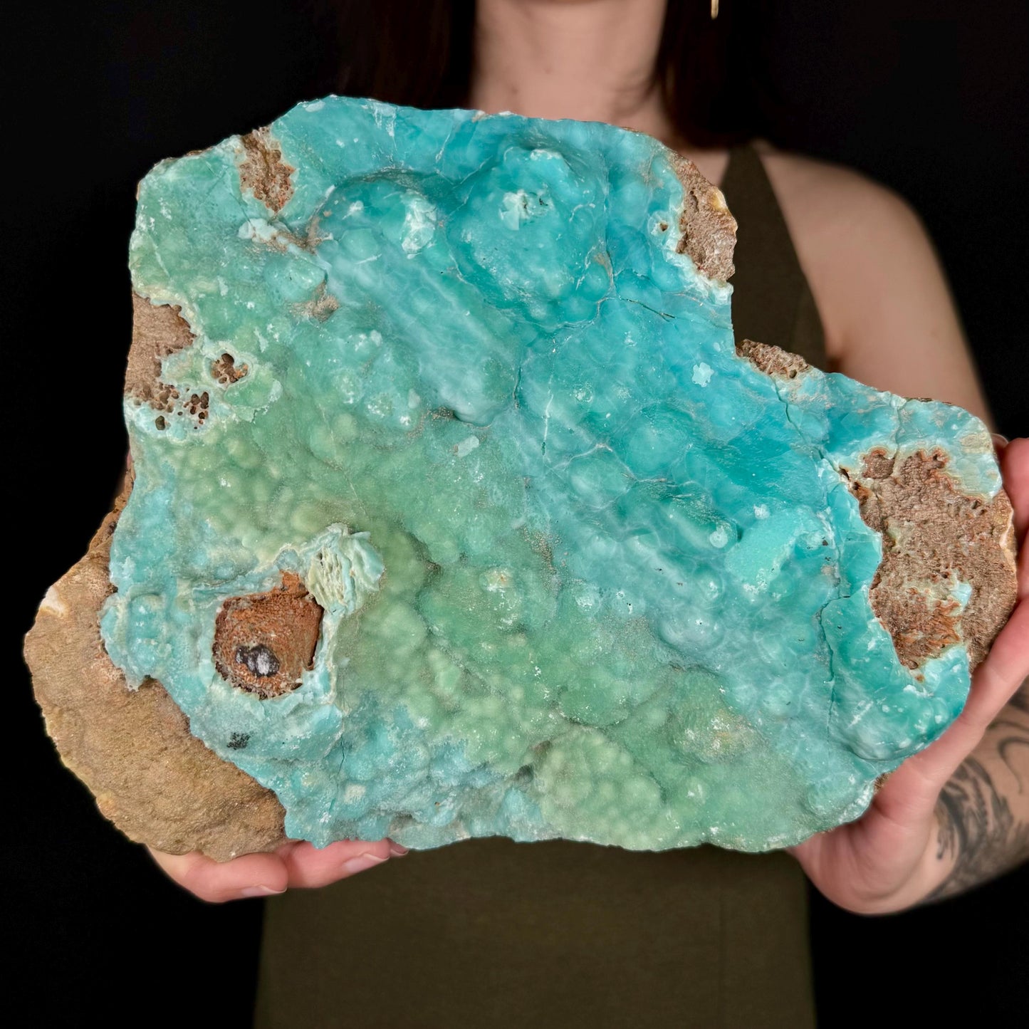 MASSIVE Blue Aragonite Crystal Cluster | Mineral Collection Display Piece