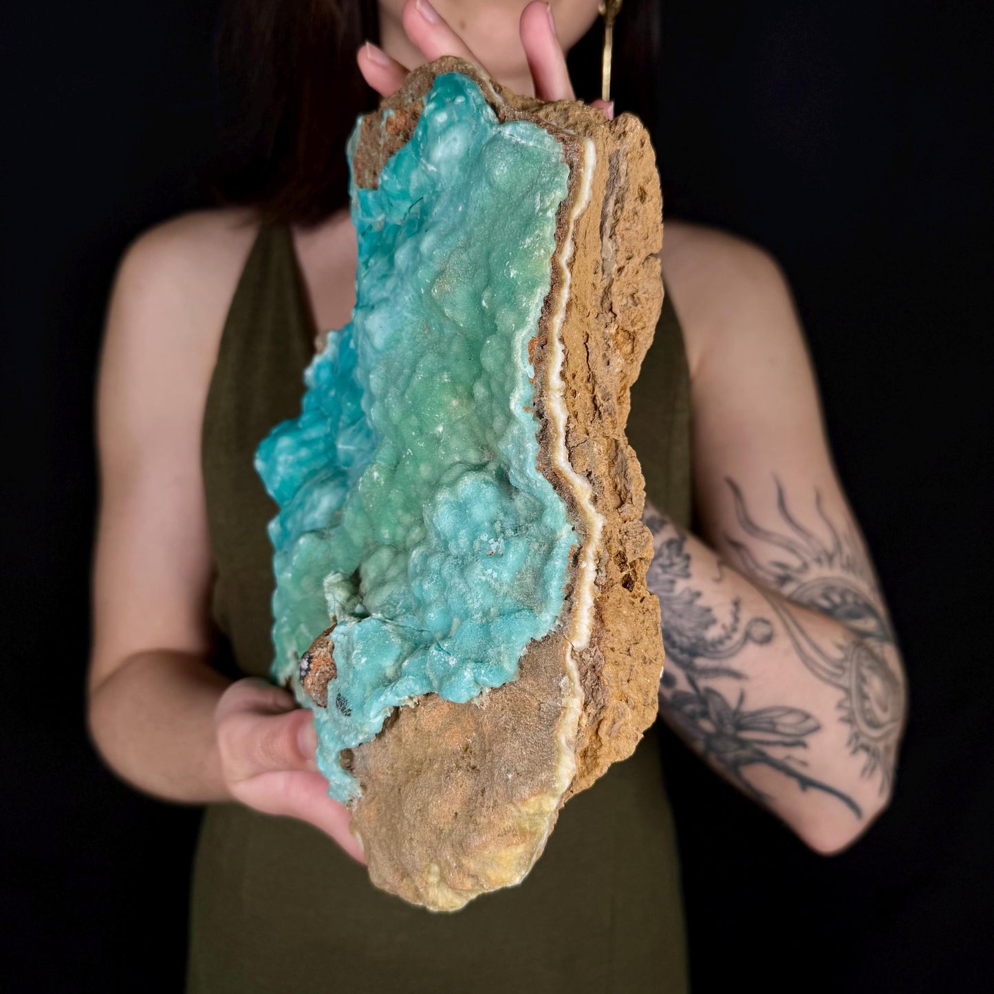 MASSIVE Blue Aragonite Crystal Cluster | Mineral Collection Display Piece