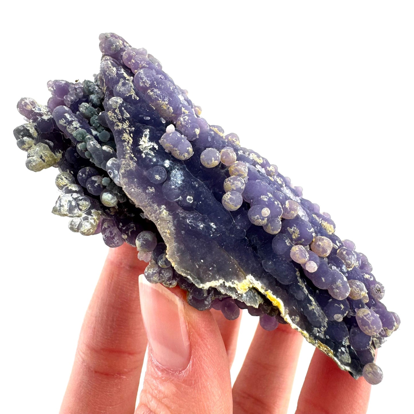 Purple Grape Agate | botryoidal crystal cluster, mineral specimen from Indonesia