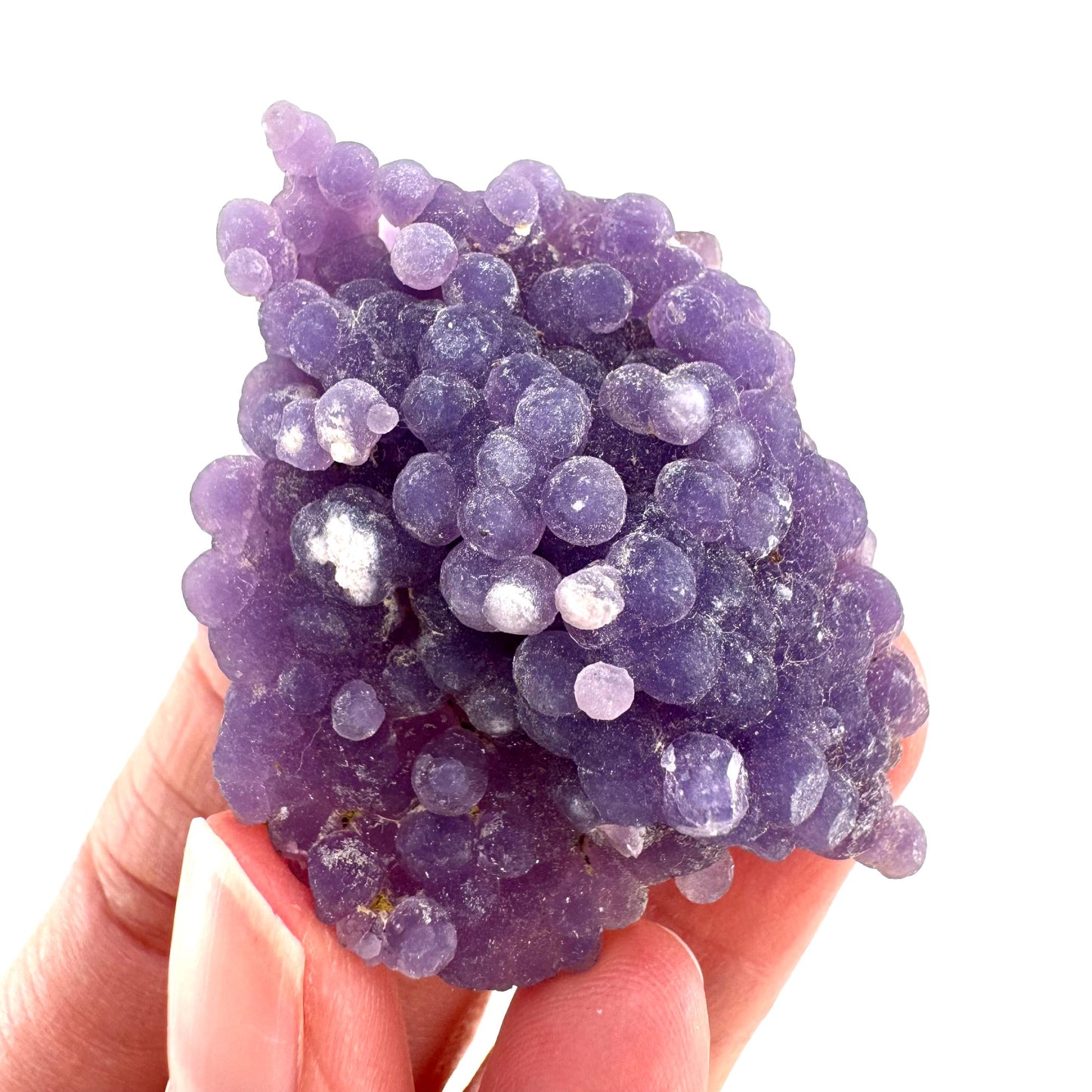 Purple Grape Agate | botryoidal crystal cluster, mineral specimen from Indonesia