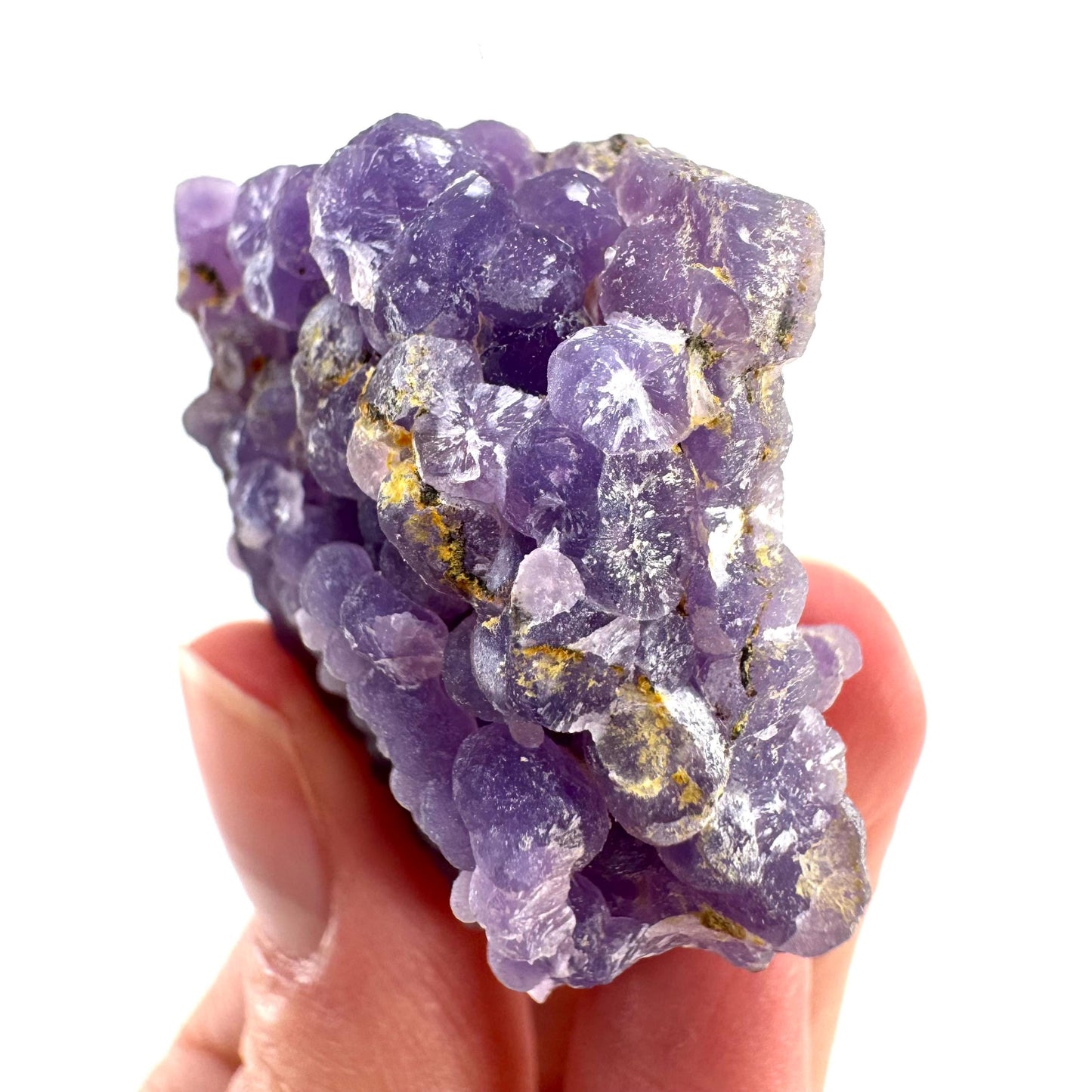 Purple Grape Agate | botryoidal crystal cluster, mineral specimen from Indonesia