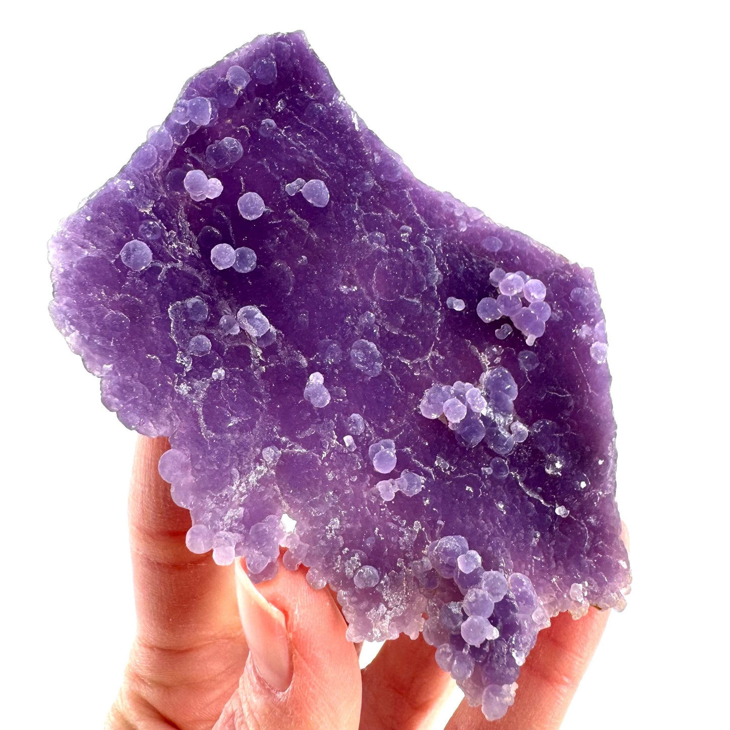 Purple Grape Agate | botryoidal crystal cluster, mineral specimen from Indonesia