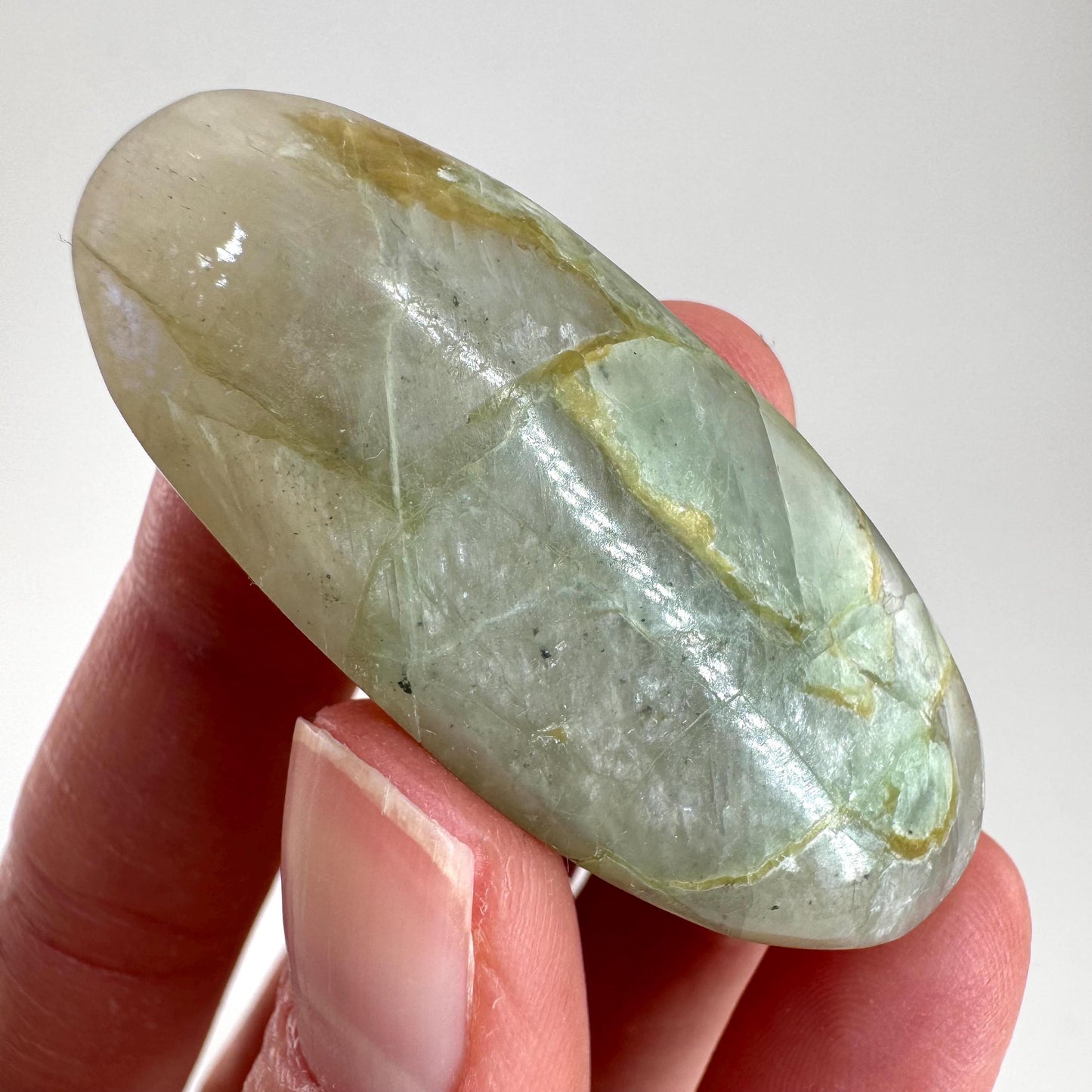Green Garnierite Cabochon | Madagascar Moonstone Gemstone