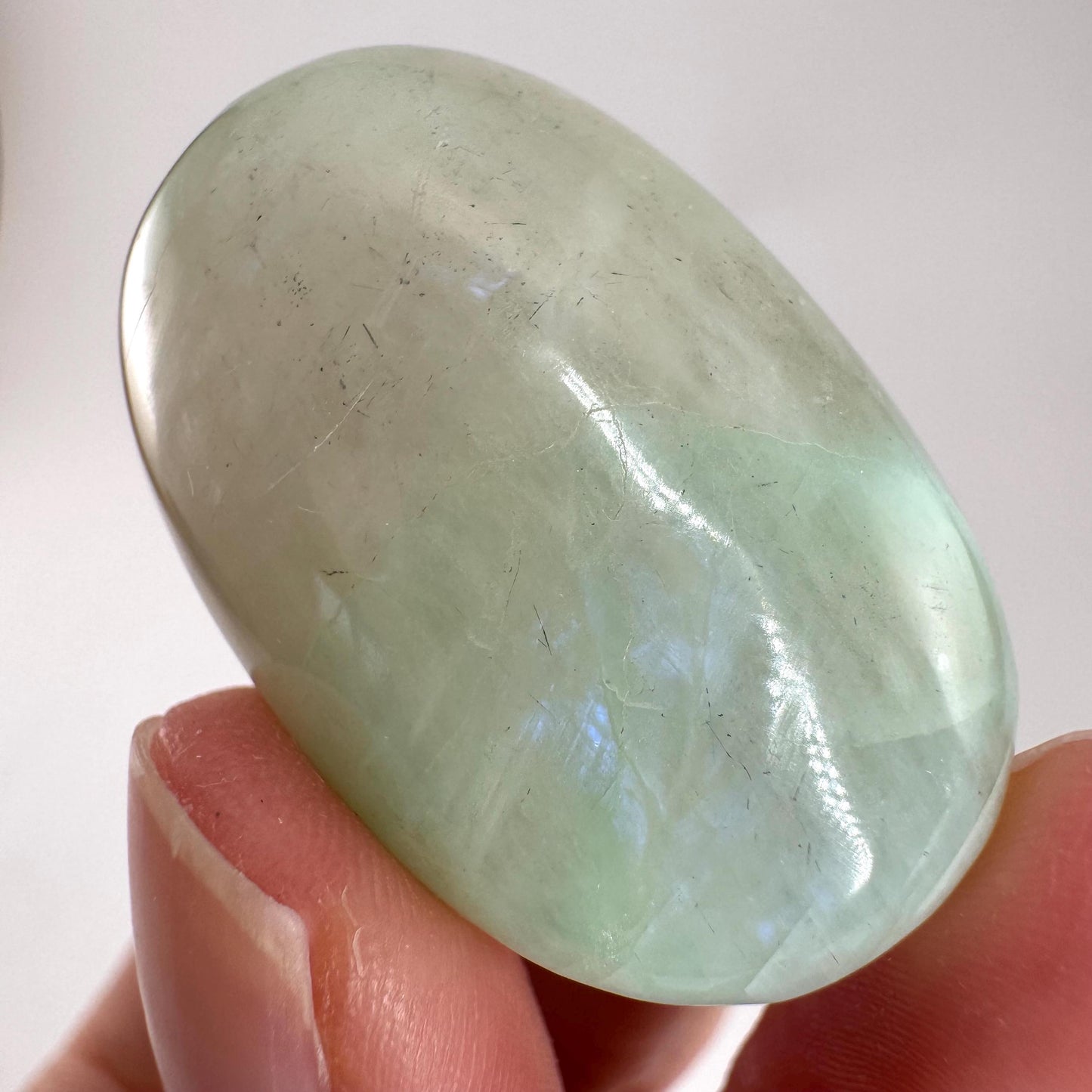 Green Garnierite Cabochon | Madagascar Moonstone Gemstone