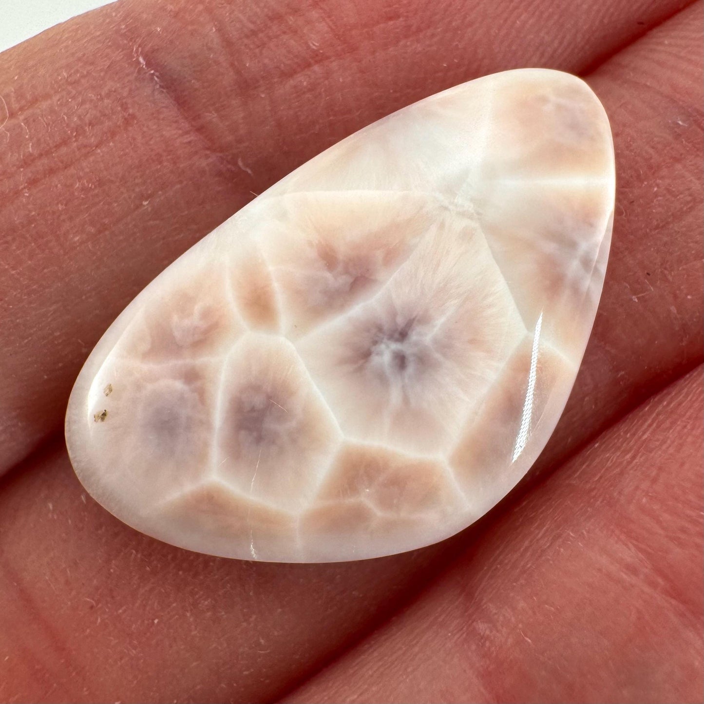 Pink Natrolite Gemstone Cabochon