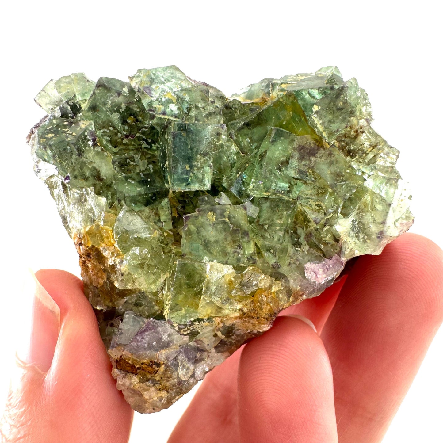 Okorusu Fluorite | green crystal cluster, mineral specimen from Namibia