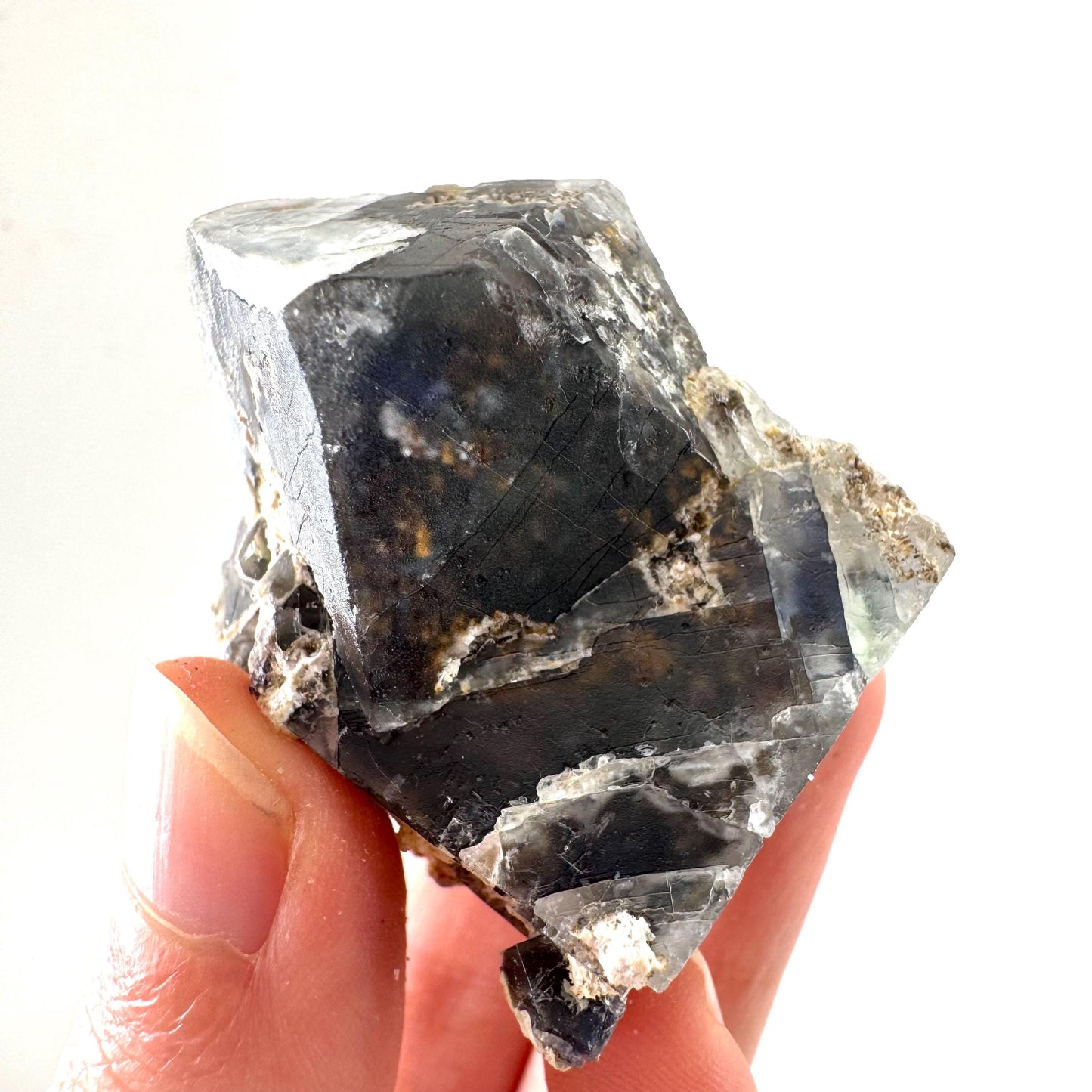 Confetti Fluorite | blue zoned crystal cluster, mineral specimen from Namibia