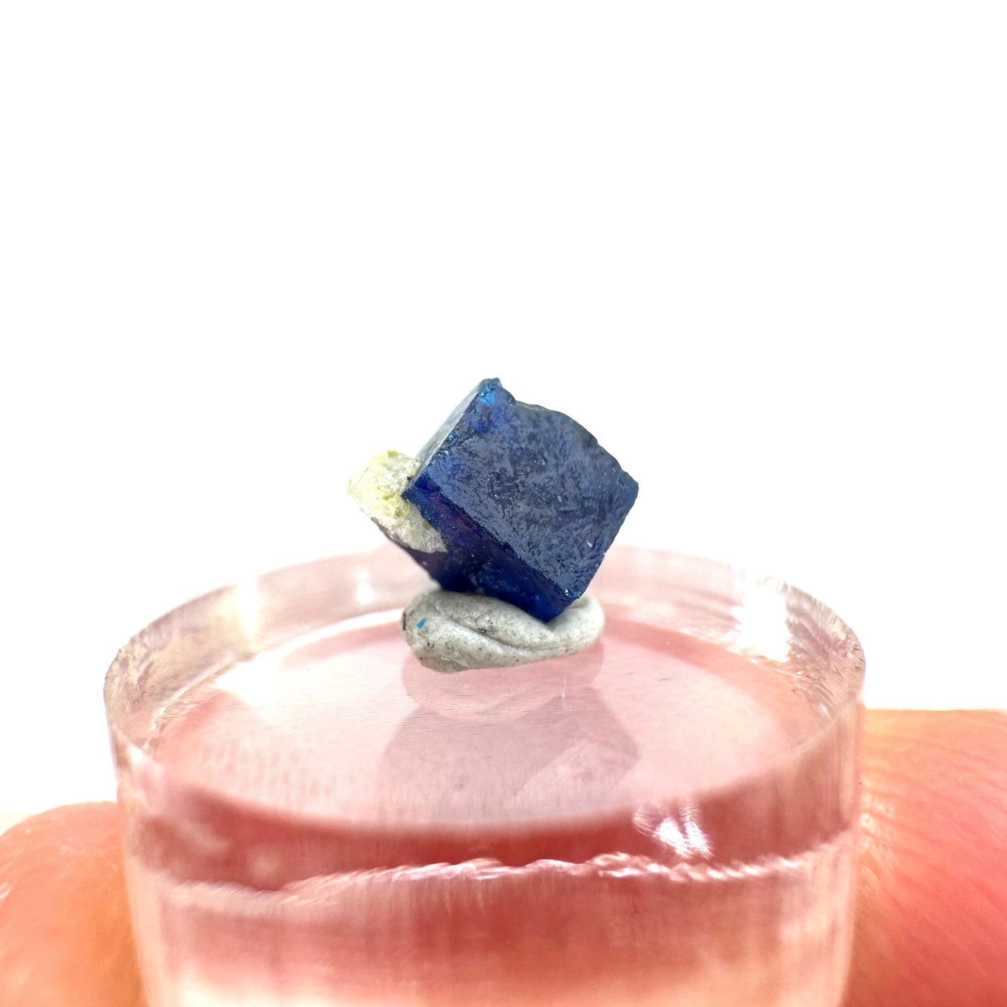 Boleite | blue cube crystal, tiny rare mineral specimen from Mexico