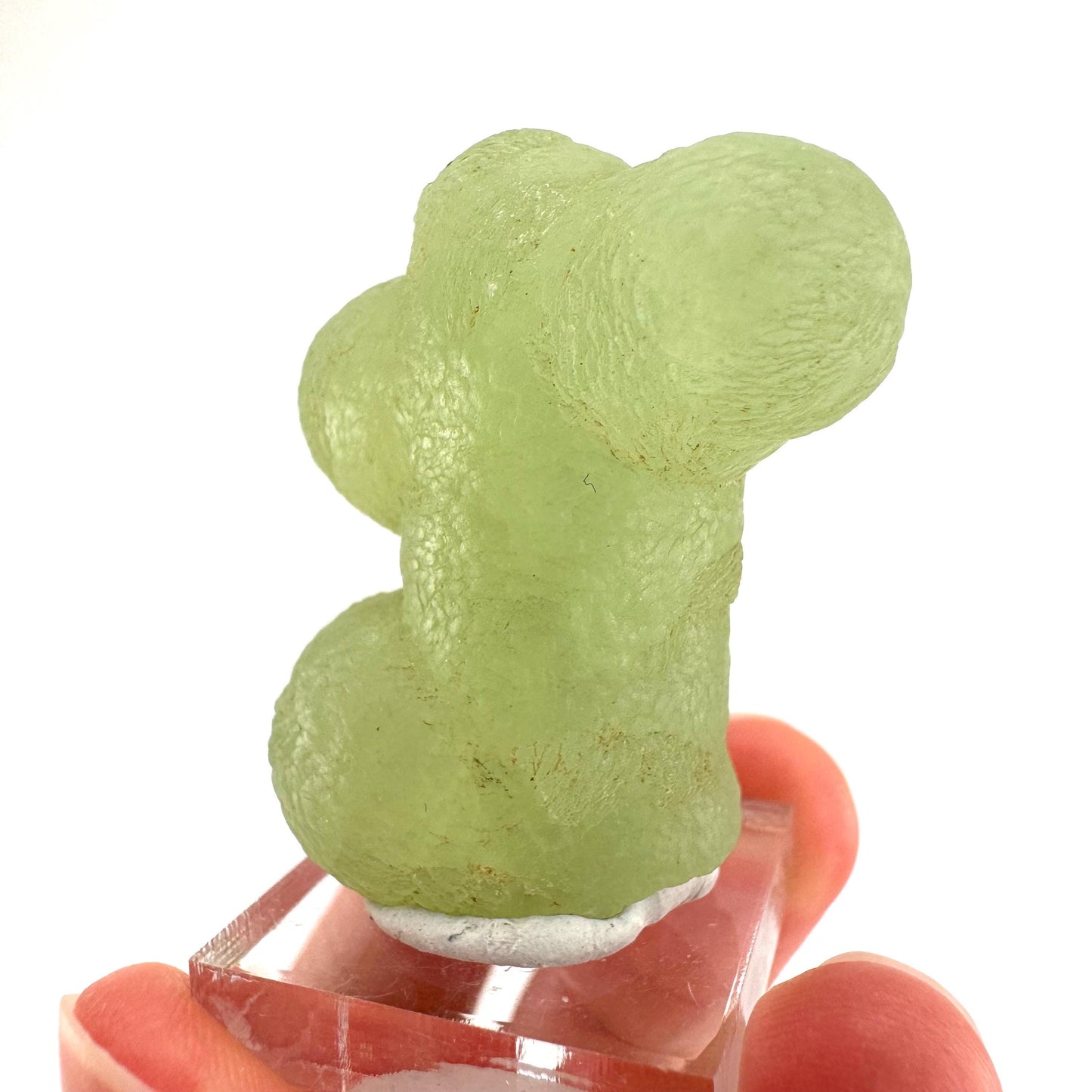 Prehnite | Botryoidal green crystal, mineral specimen from Mali