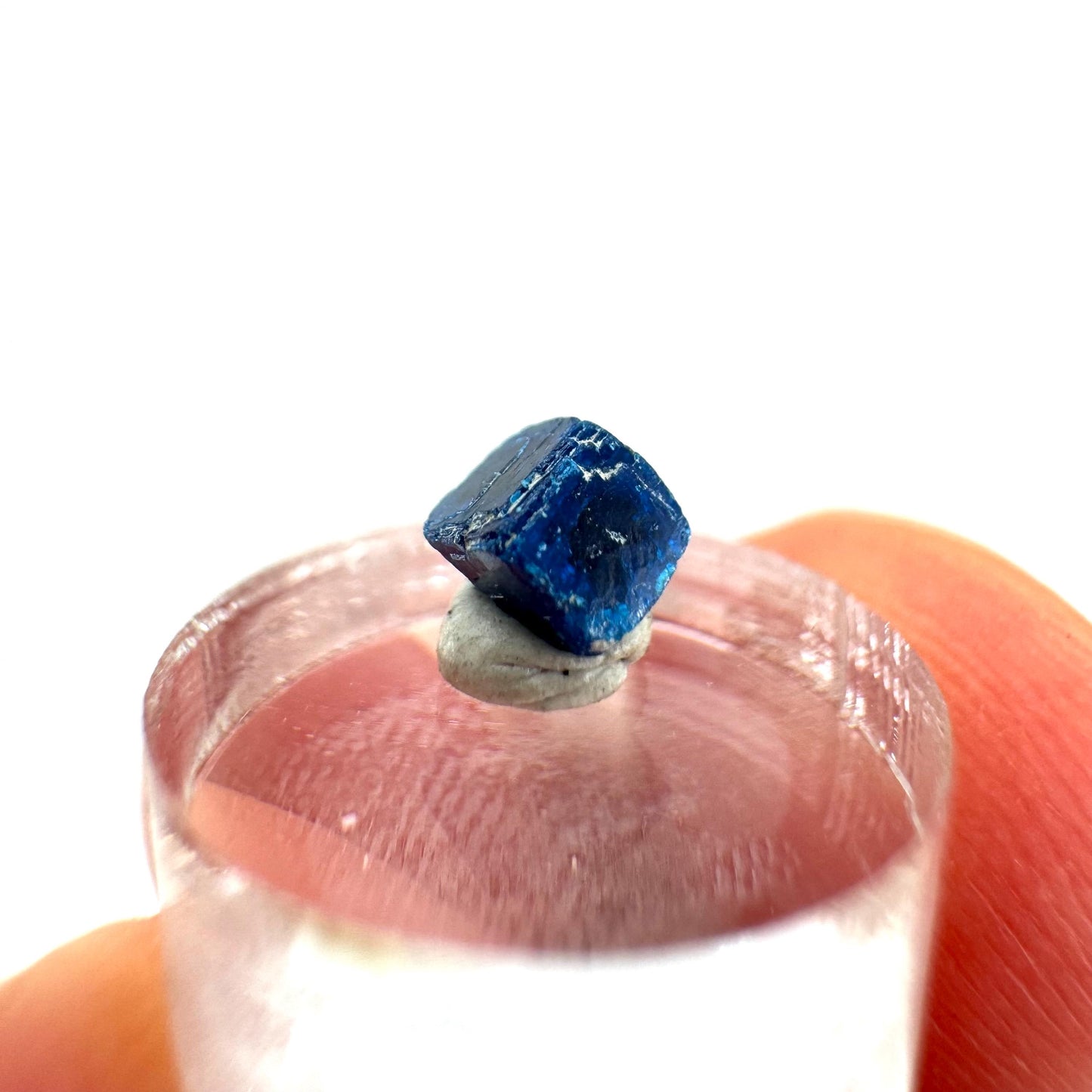 Boleite | blue cube crystal, tiny rare mineral specimen from Mexico