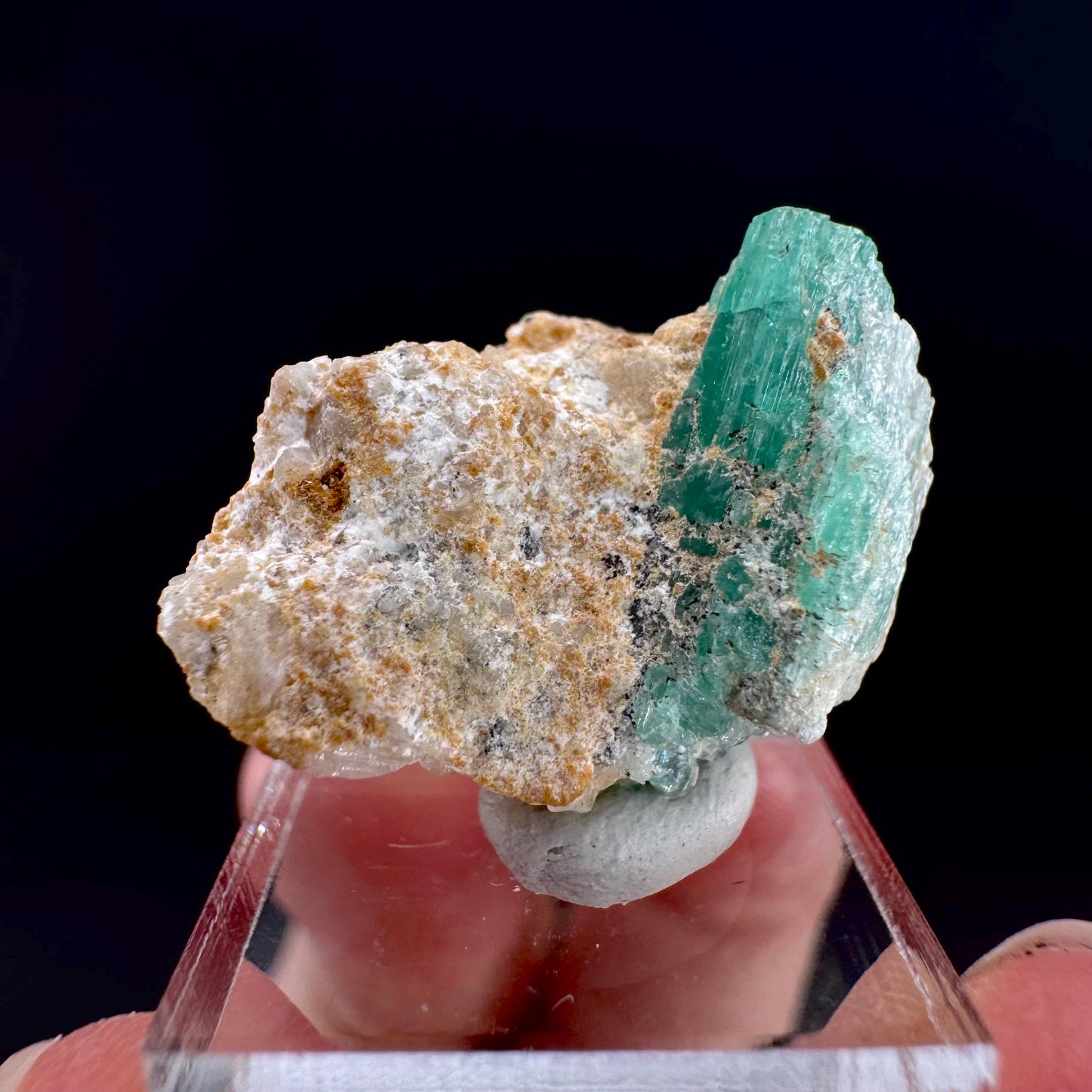 Emerald on Matrix | natural green crystal cluster, raw mineral specimen (Pakistan)