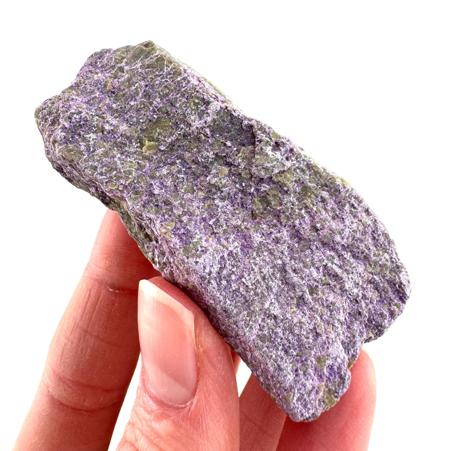 Stichtite | raw purple stichtite with serpentine, mineral specimen from South Africa